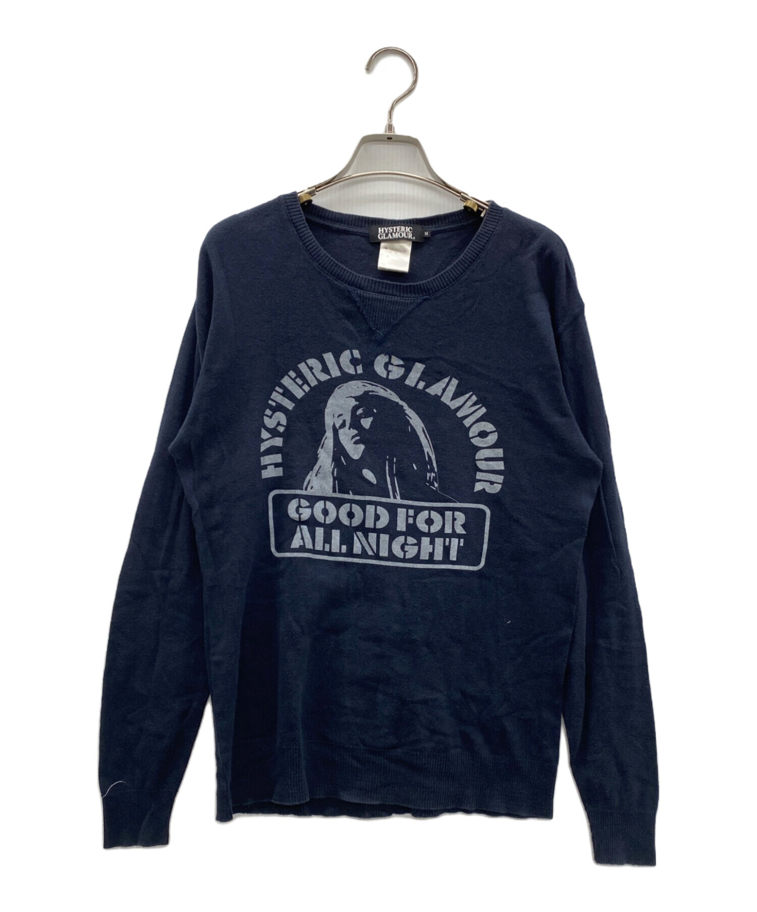 HYSTERIC GLAMOUR 長袖カットソー Mサイズ ホワイト/グリーン