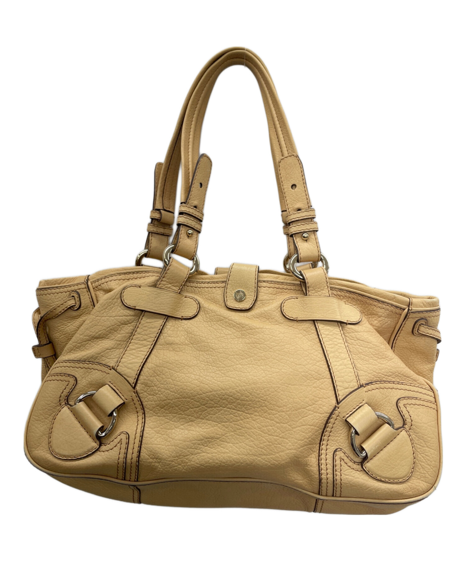CELINE セリーヌ かごバッグ  ベージュ 【古着】【中古】【送料無料】 中古・古着通販】CELINE (セリーヌ) かごバッグTeen Triomphe