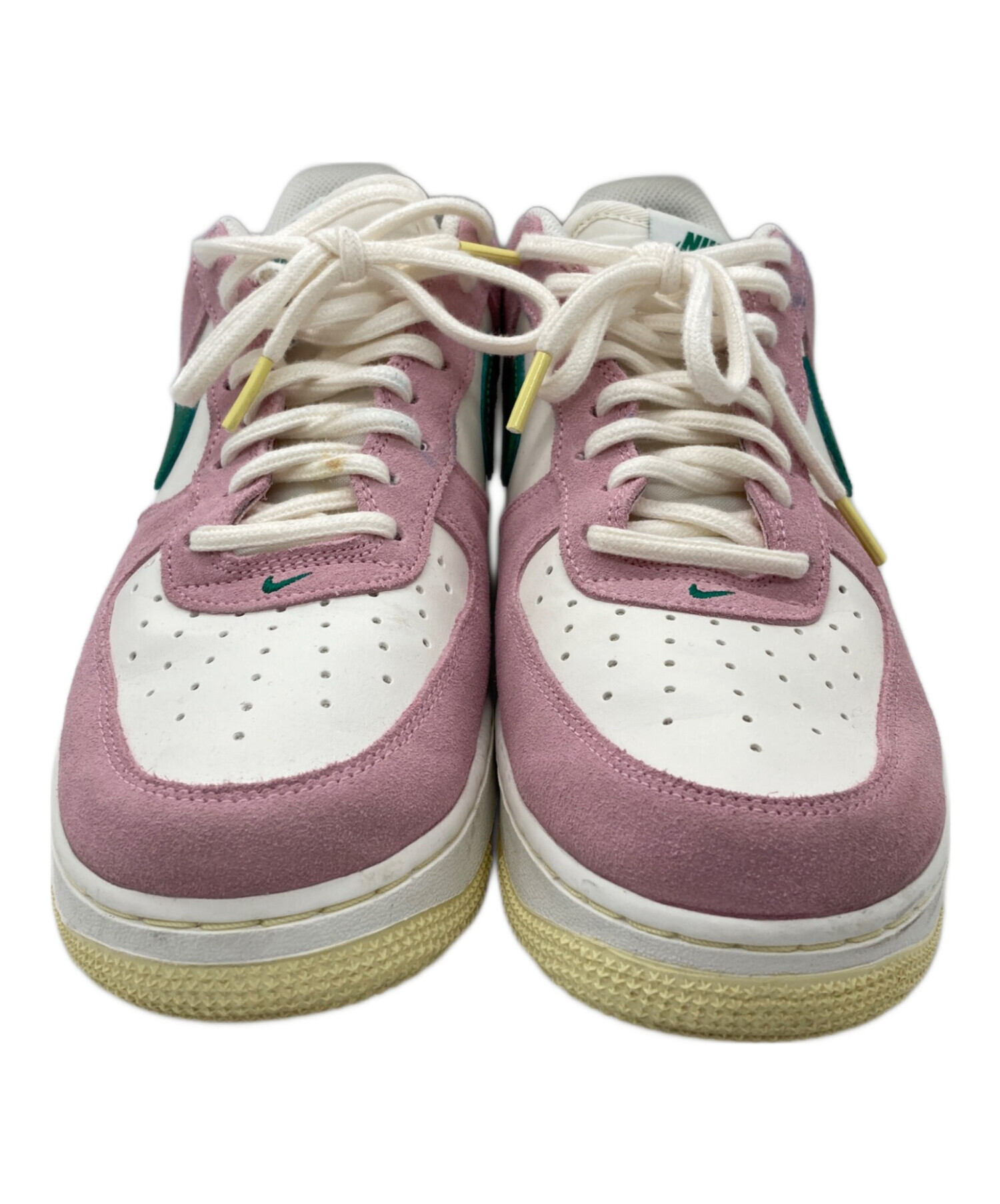 中古・古着通販】NIKE (ナイキ) AIR FORCE 1 07 LV8 グリーン×ピンク 