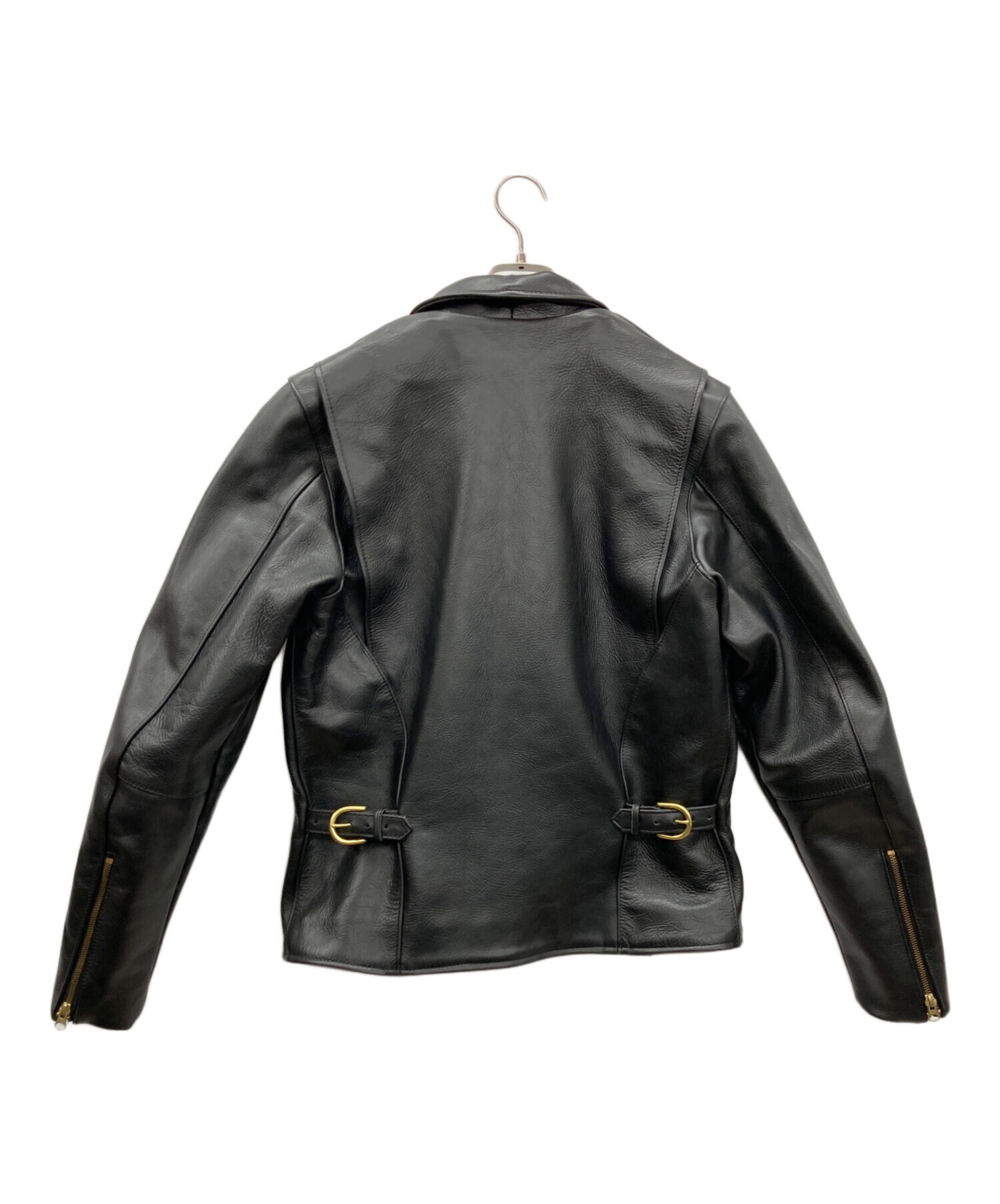 中古・古着通販】VANSON (バンソン) レザージャケット ブラック サイズ 