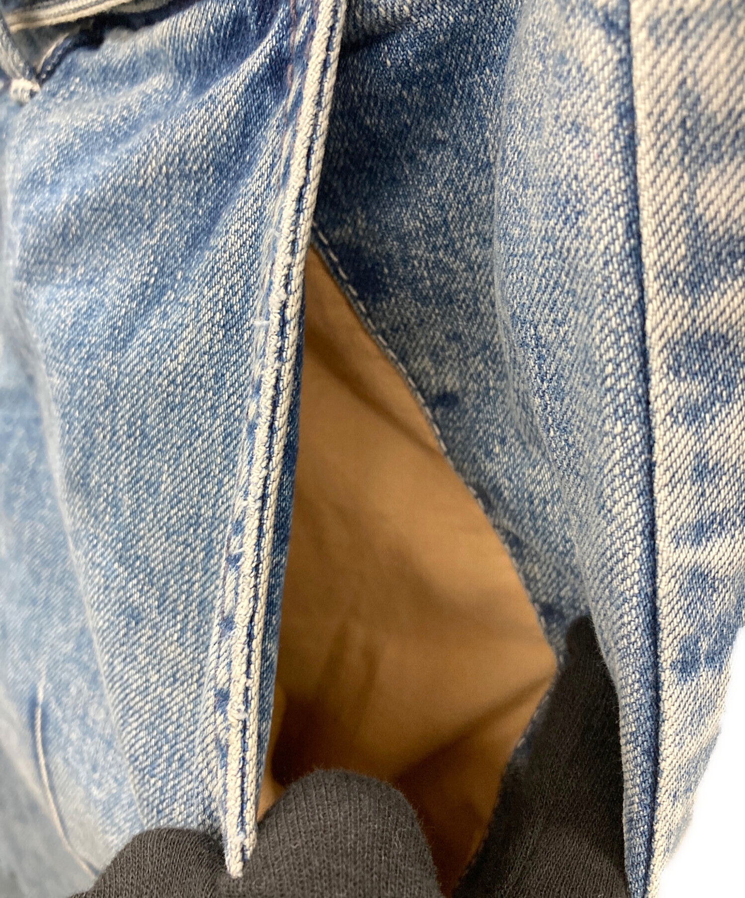 中古・古着通販】sacai (サカイ) ワイドデニムパンツ ブルー サイズ 