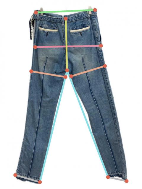 中古・古着通販】sacai (サカイ) ワイドデニムパンツ ブルー サイズ