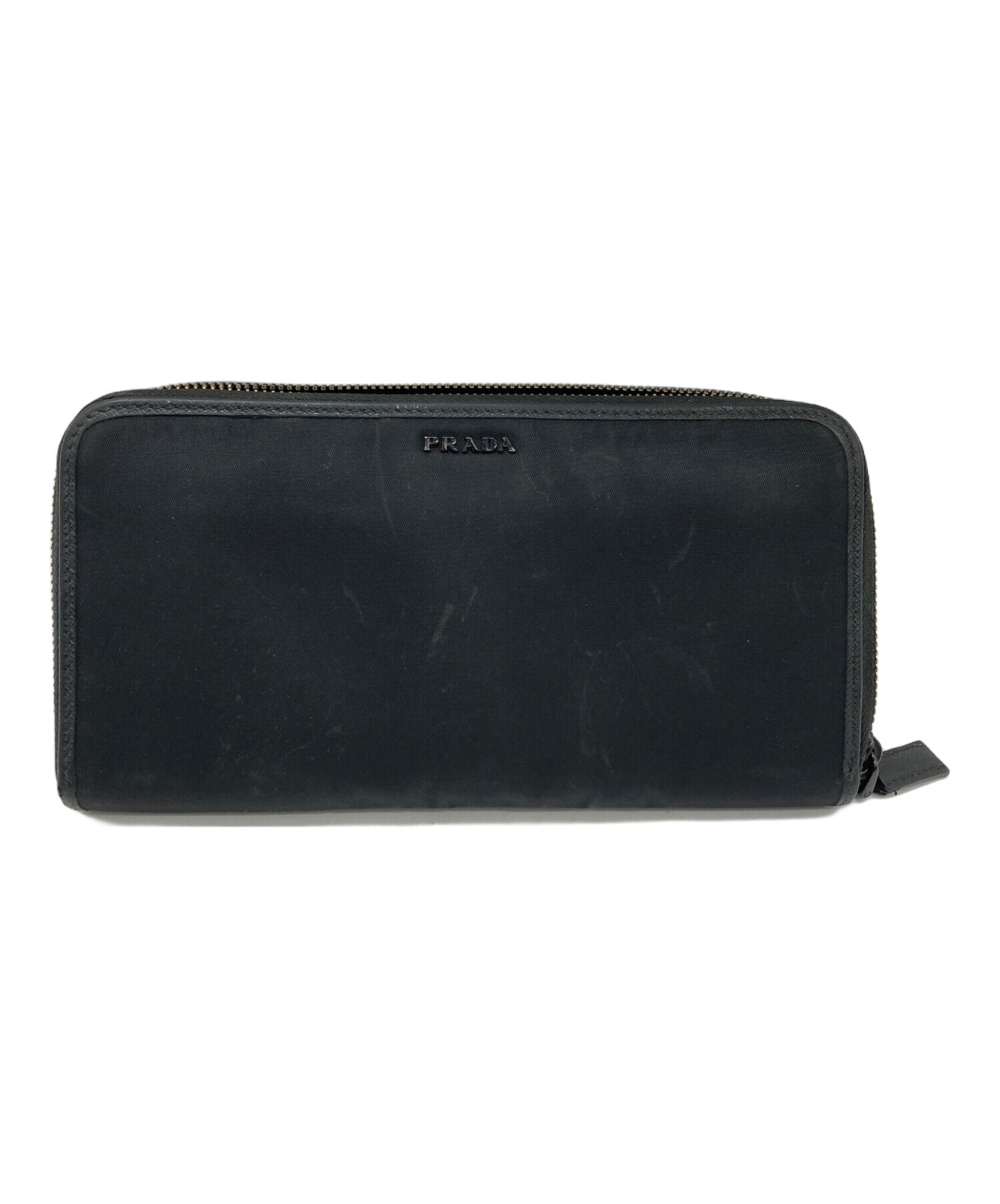 PRADA プラダ 財布・ケース  黒 【古着】【中古】【送料無料】 中古・古着通販】PRADA (プラダ) 2つ折り財布 ブラック｜ブランド