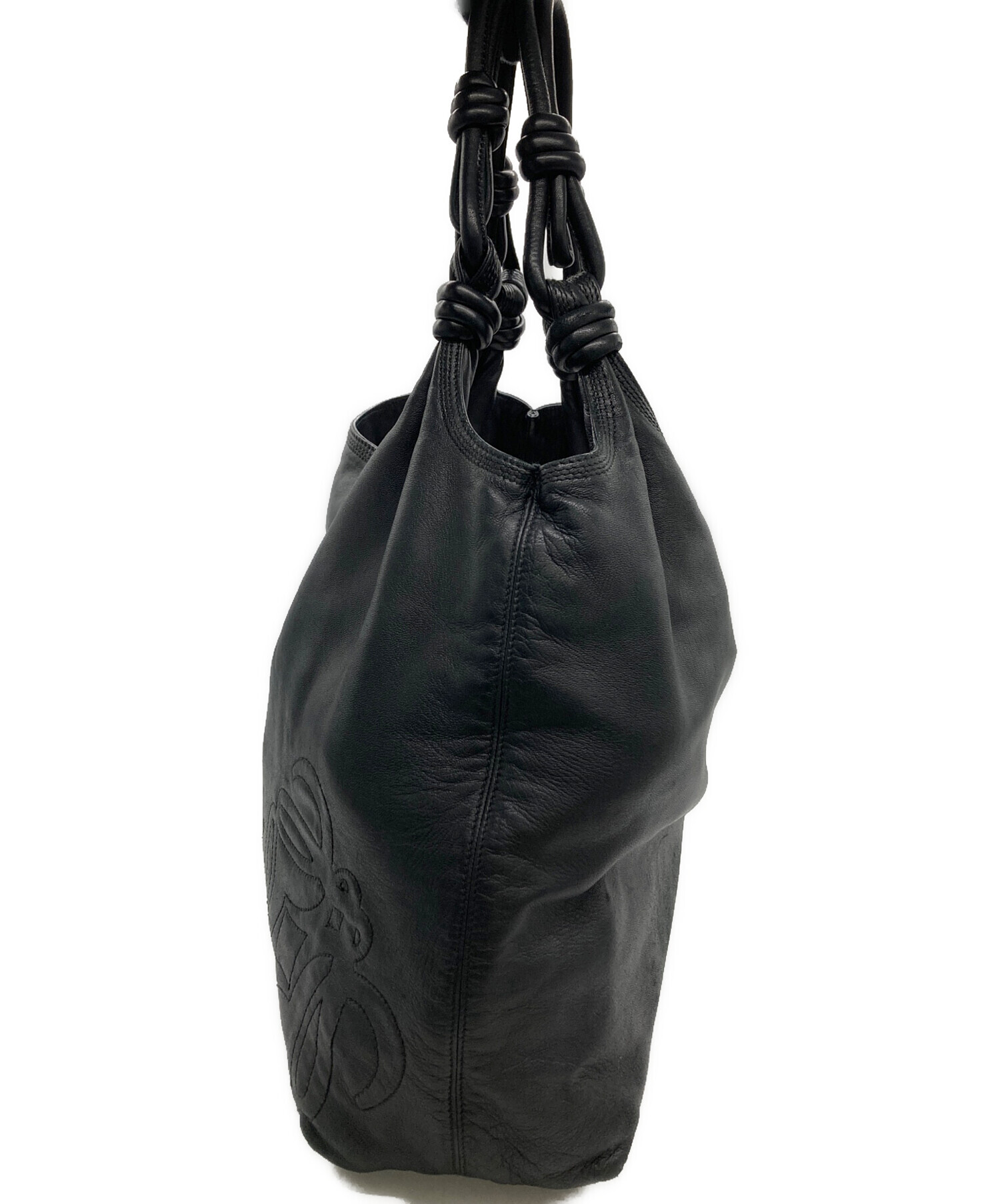 中古・古着通販】LOEWE (ロエベ) レザーバッグ ブラック｜ブランド
