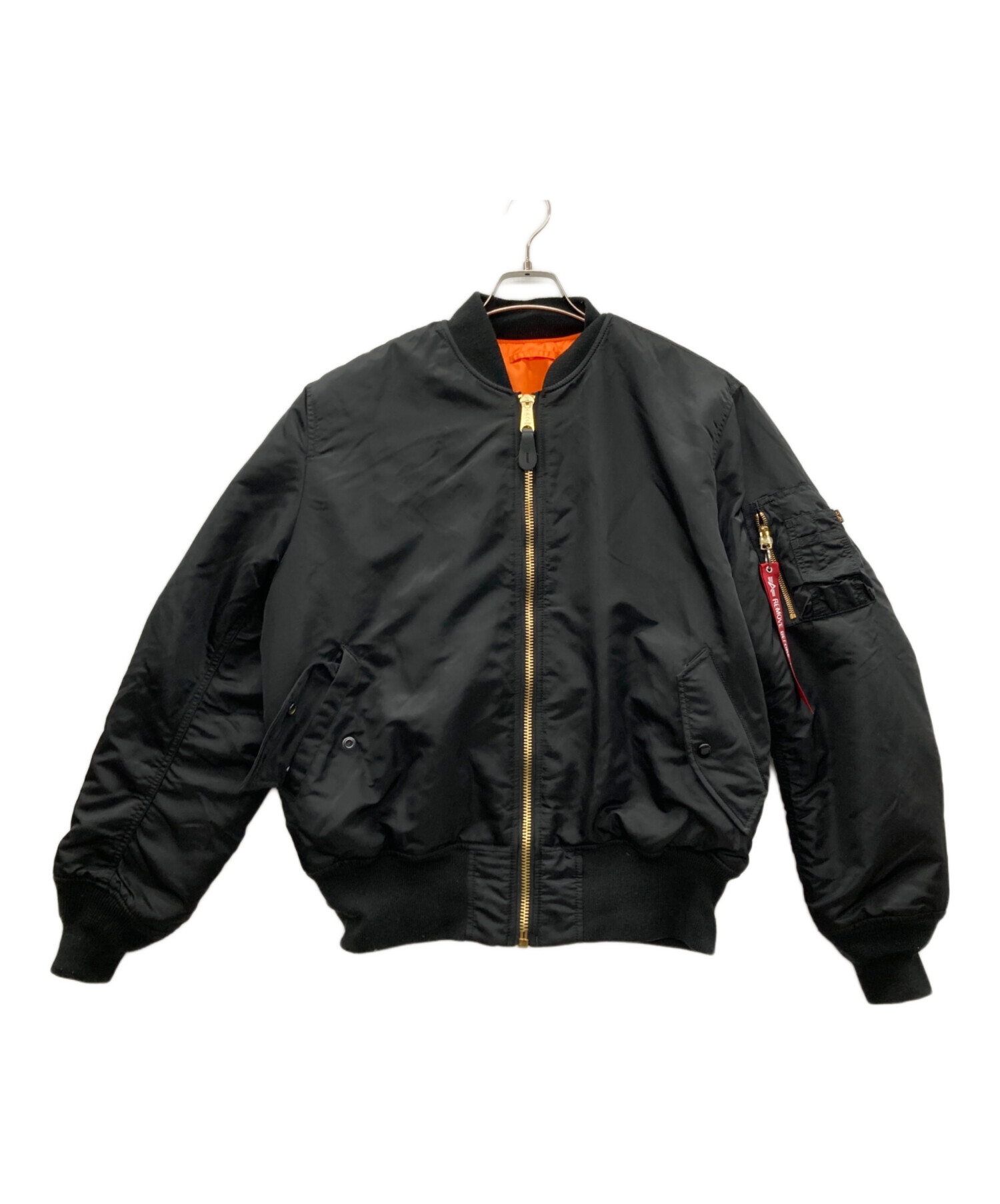 中古・古着通販】ALPHA (アルファ) MA-1ジャケット ブラック サイズ:L