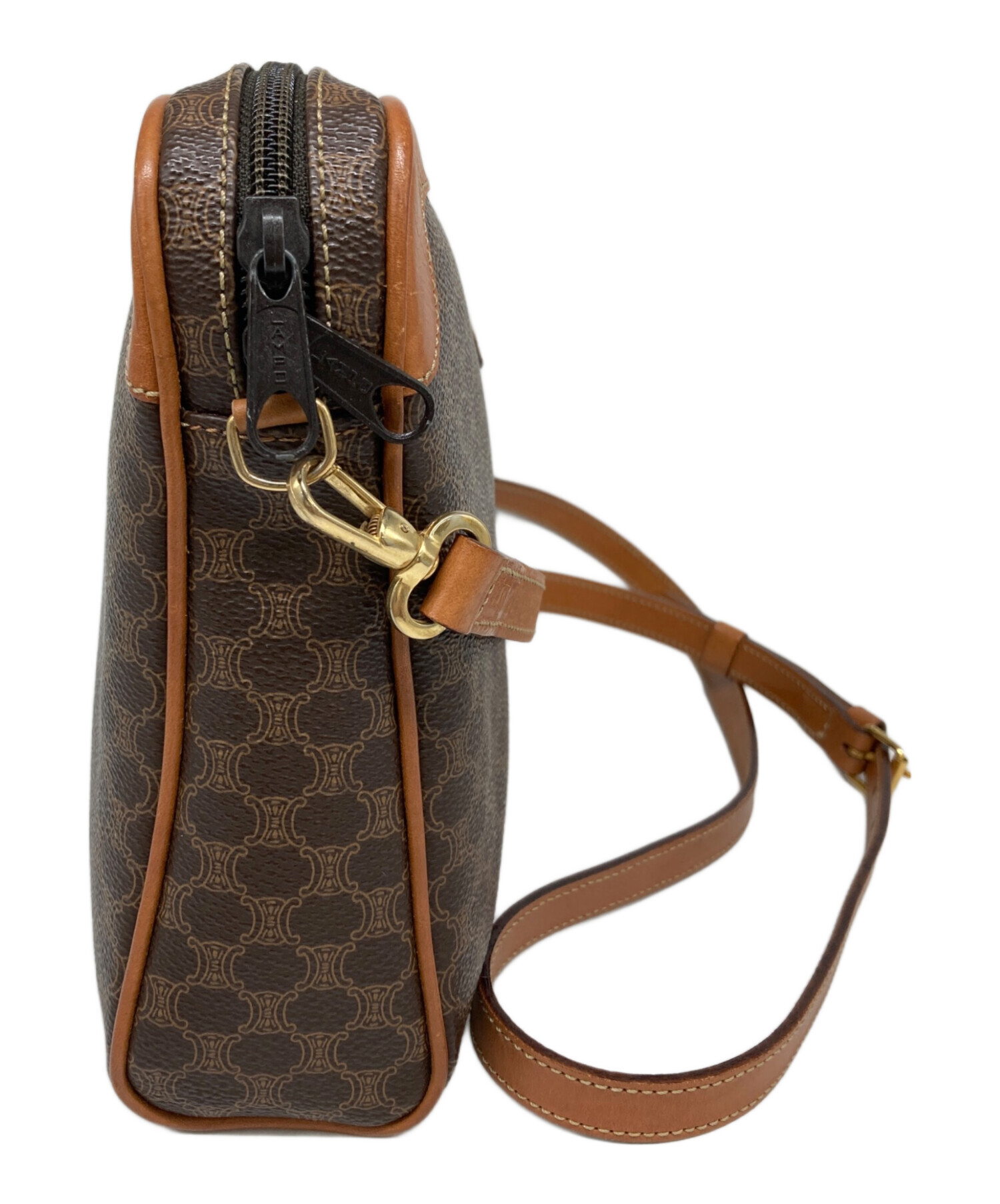 CELINE ブラウンショルダーポーチ 中古・古着通販】CELINE (セリーヌ) ショルダーバッグ ブラウン