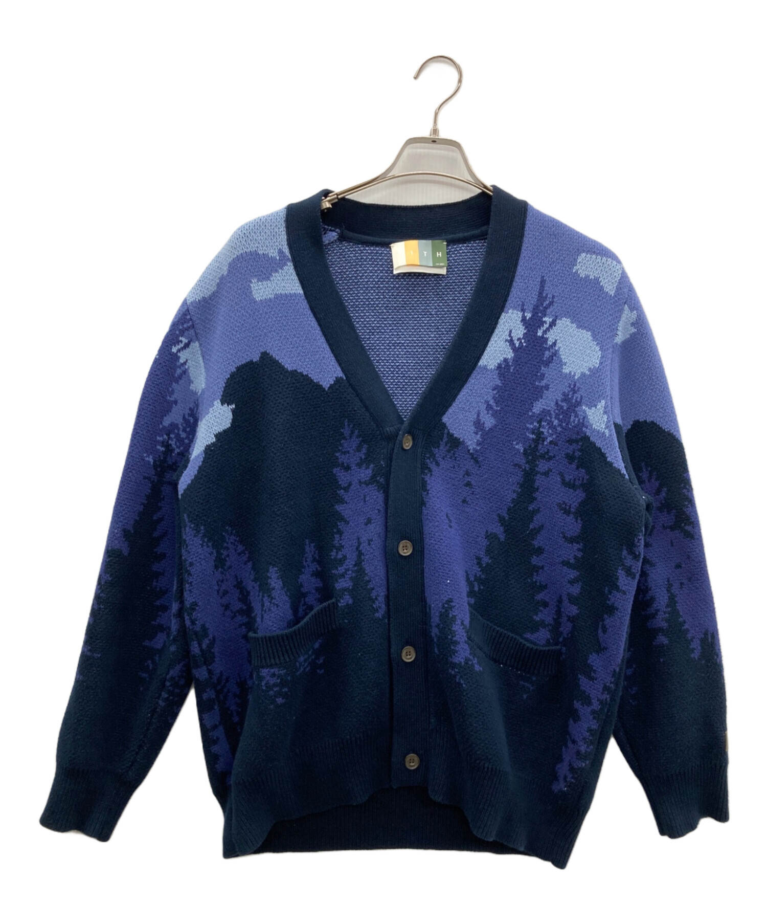 中古・古着通販】KITH (キス) 厚手カーディガン ブルー サイズ:L 