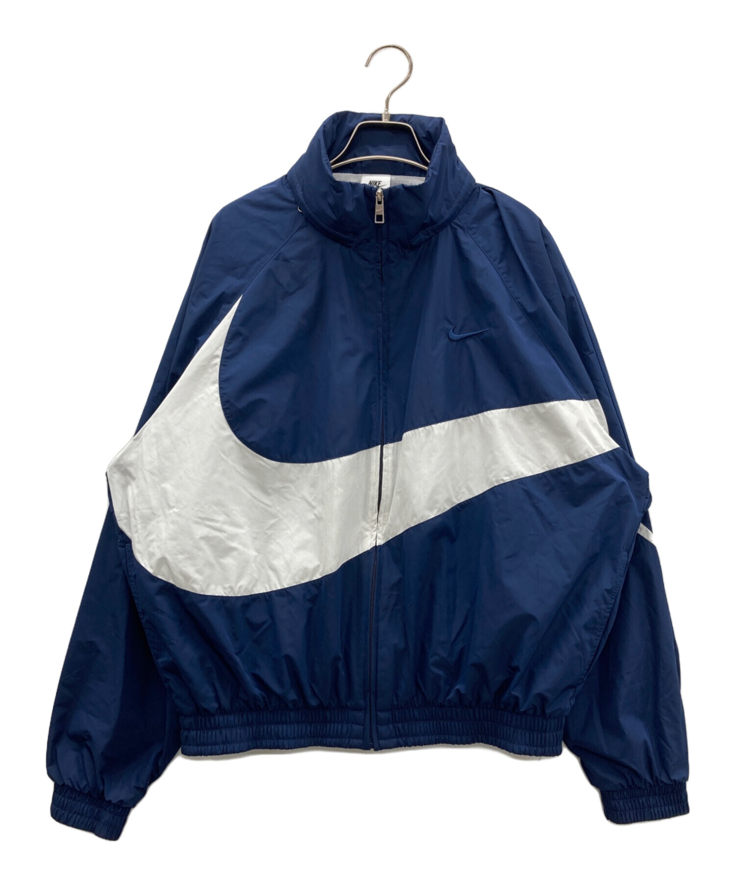 中古・古着通販】NIKE (ナイキ) ナイロンジャケット ホワイト×ネイビー