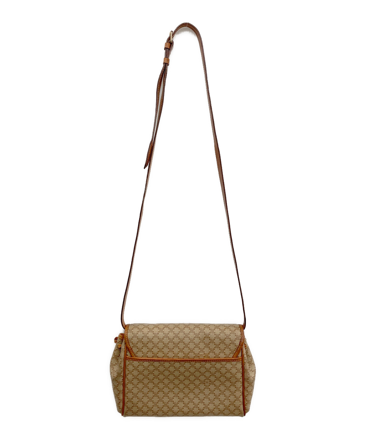 CELINE セリーヌ ショルダーバッグ  ベージュ 【古着】【中古】【送料無料】 中古・古着通販】CELINE (セリーヌ) ショルダーバッグ ベージュ