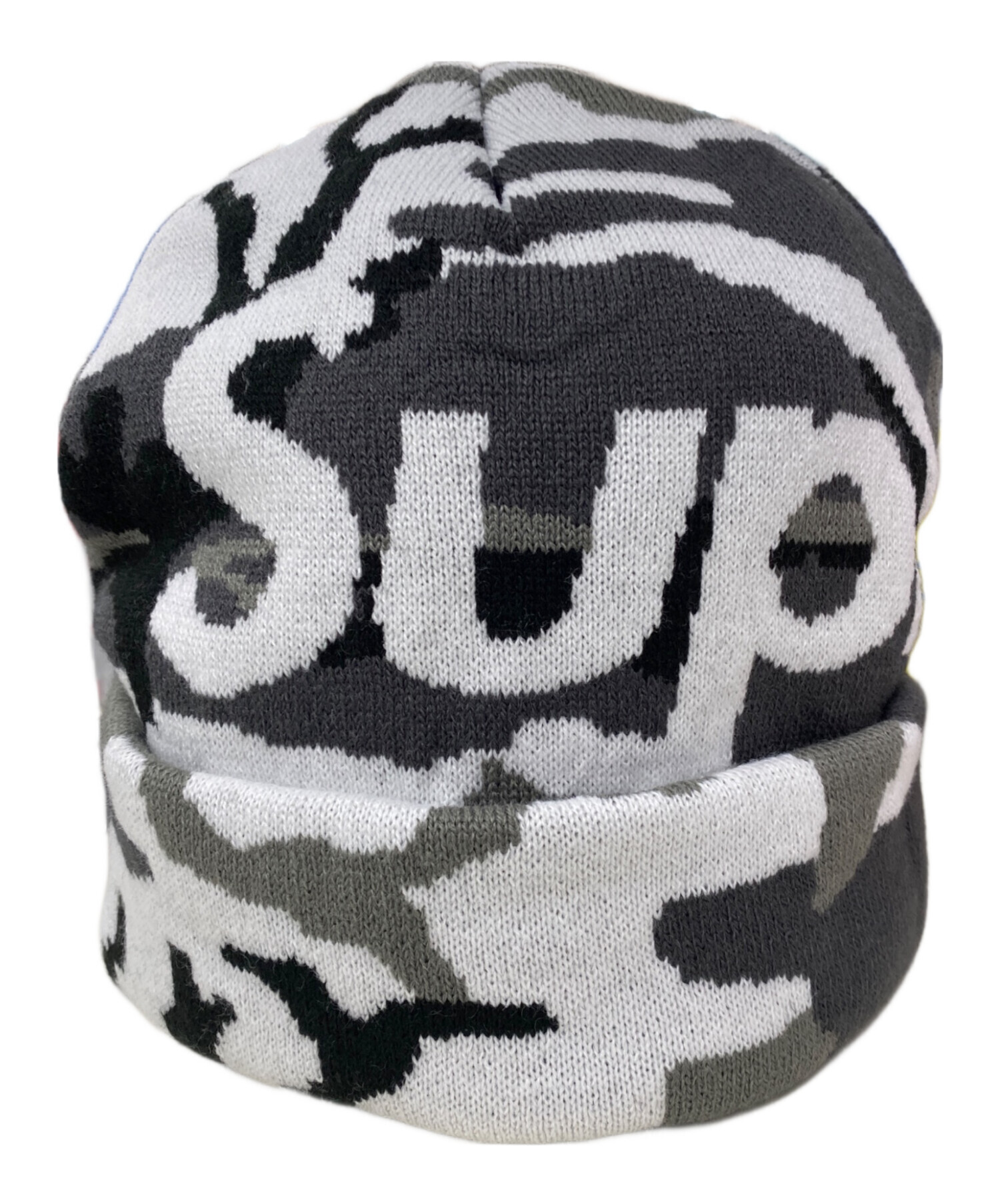【値下げ】Supreme チェック柄ニット帽 グレー系 Supreme チェック柄 ニット帽 - メルカリ