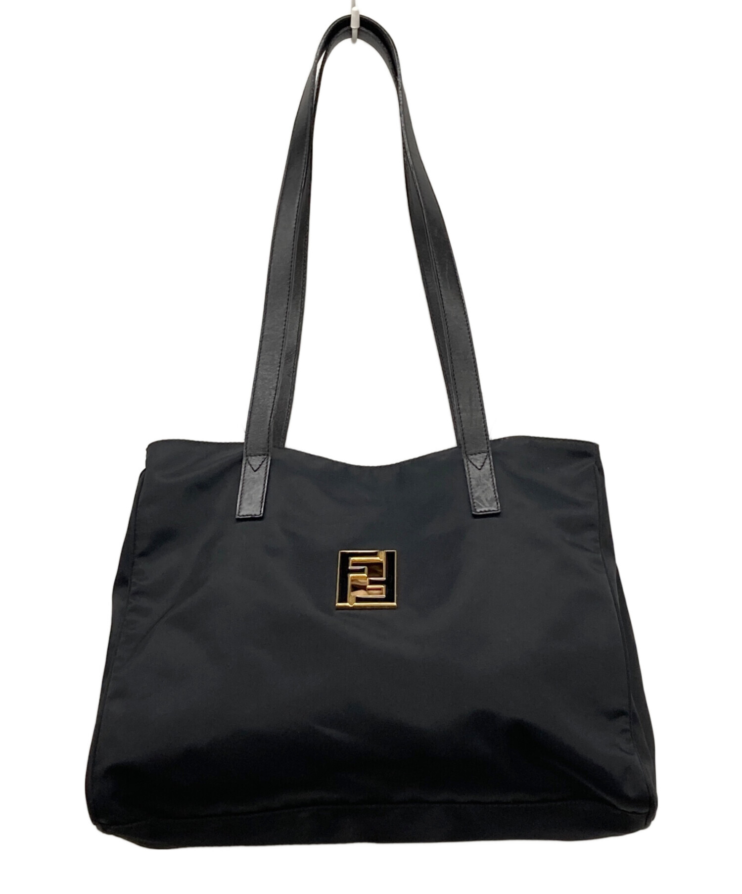 FENDI ブラックスエードパーティーバッグ 中古・古着通販】FENDI (フェンディ) トートバッグ ブラック｜ブランド