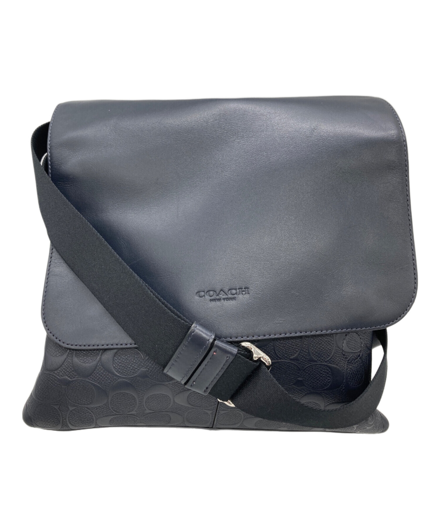 中古・古着通販】COACH 『中古美品』コーチ（coach）　メッセンジャーバッグ (コーチ) ネイビー メッセンジャーバッグ バッグ