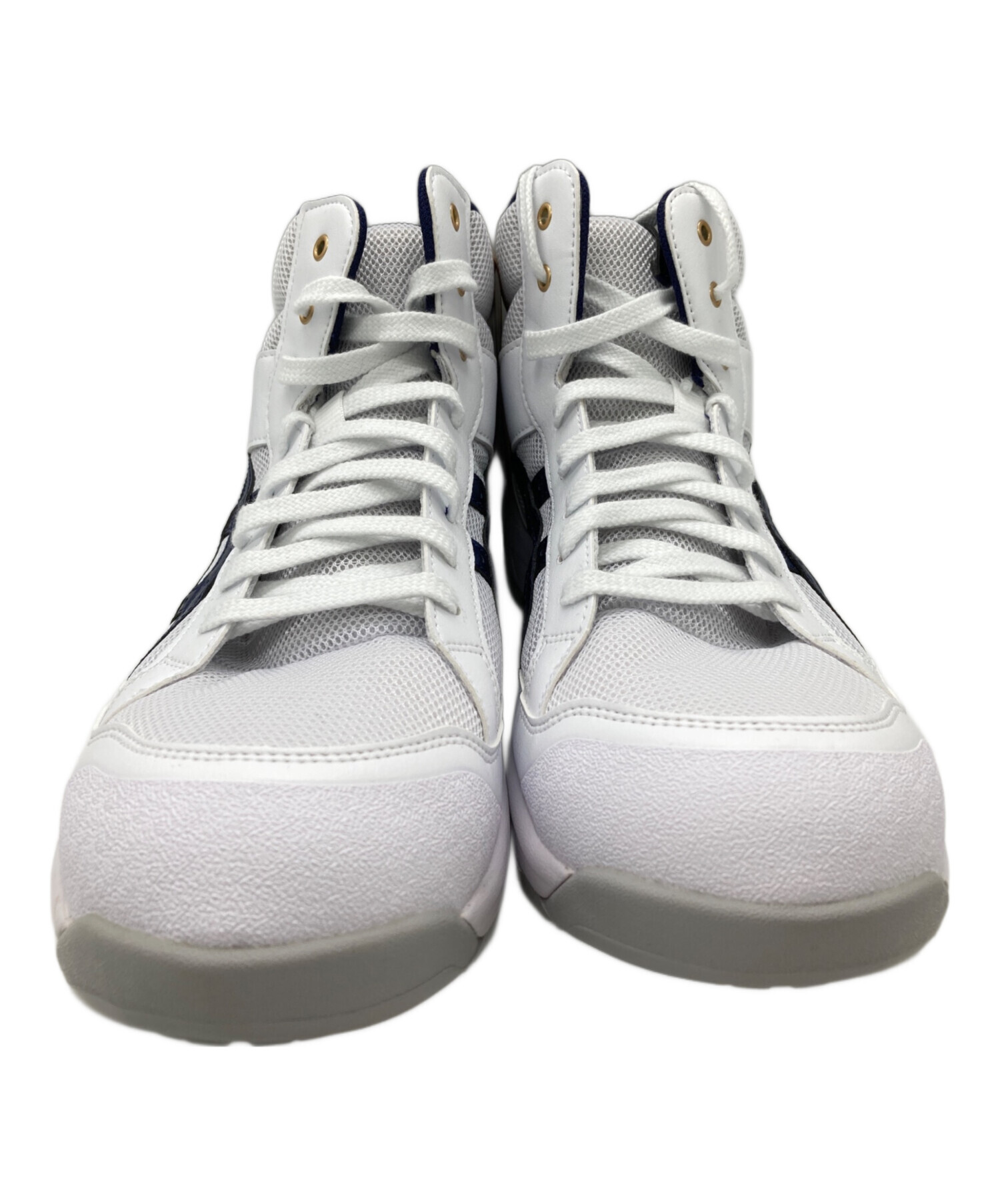 asics ダイヤル式安全靴 ホワイト/ネイビー 中古・古着通販】asics (アシックス) 安全靴 ネイビー×ホワイト サイズ