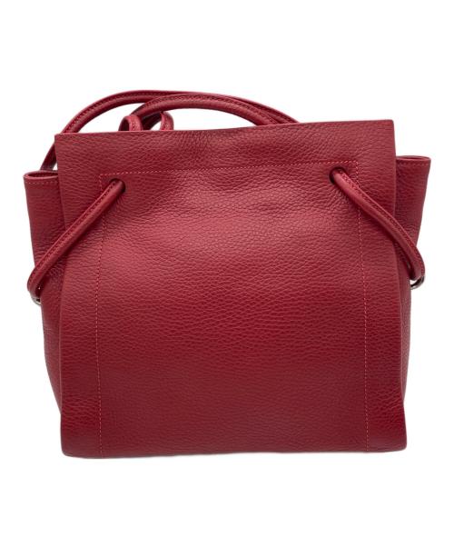 マウロ ゴヴェルナ MAURO GOVERNA ハンドバッグ レザー 赤 リップスティック/054917【中古】 中古・古着通販】MAURO GOVERNA (マウロゴヴェルナ) レザートート