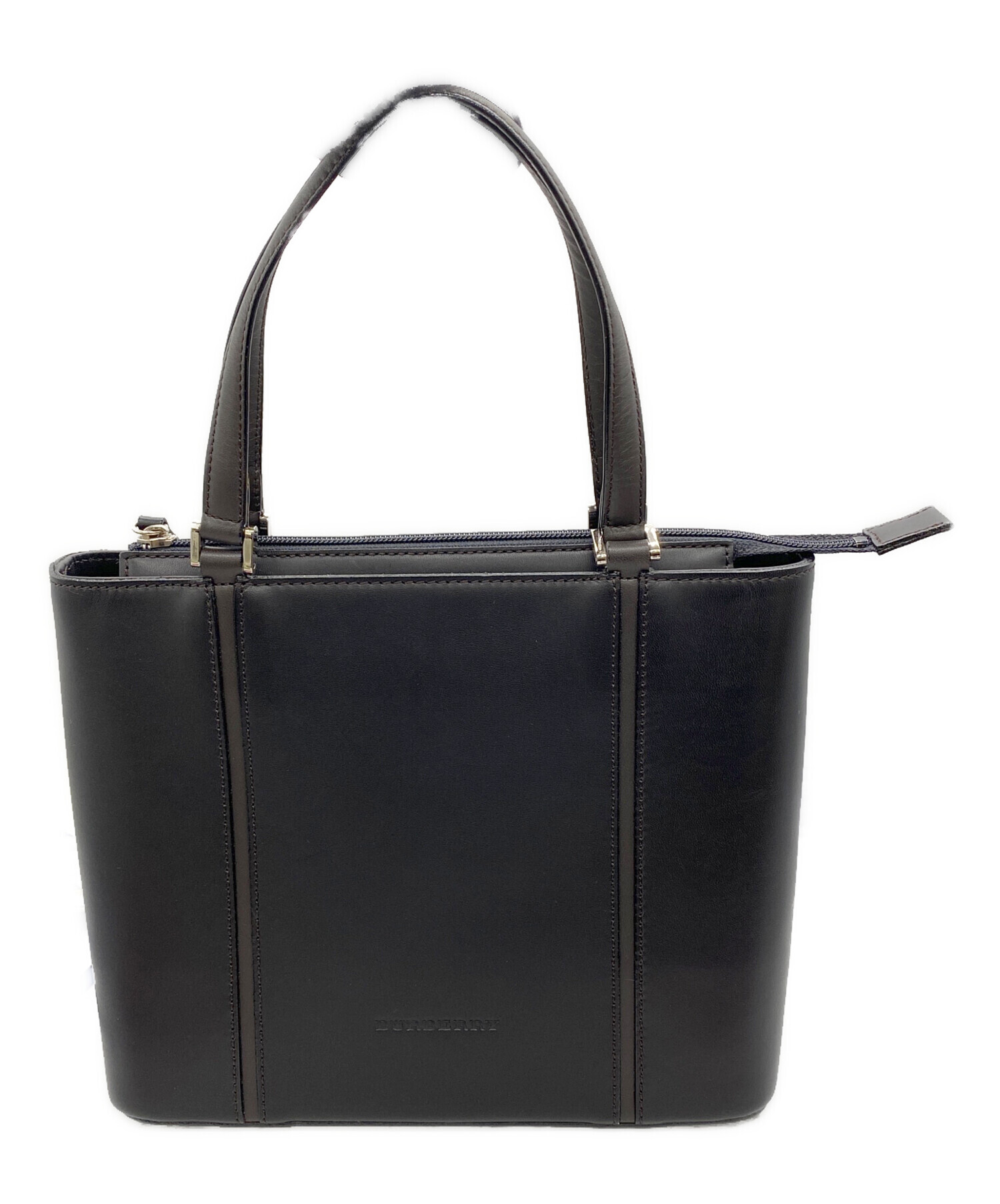 【未使用級品】BURBERRY ブラック ハンドバッグ85 中古・古着通販】BURBERRY (バーバリー) ハンドバッグ ブラック