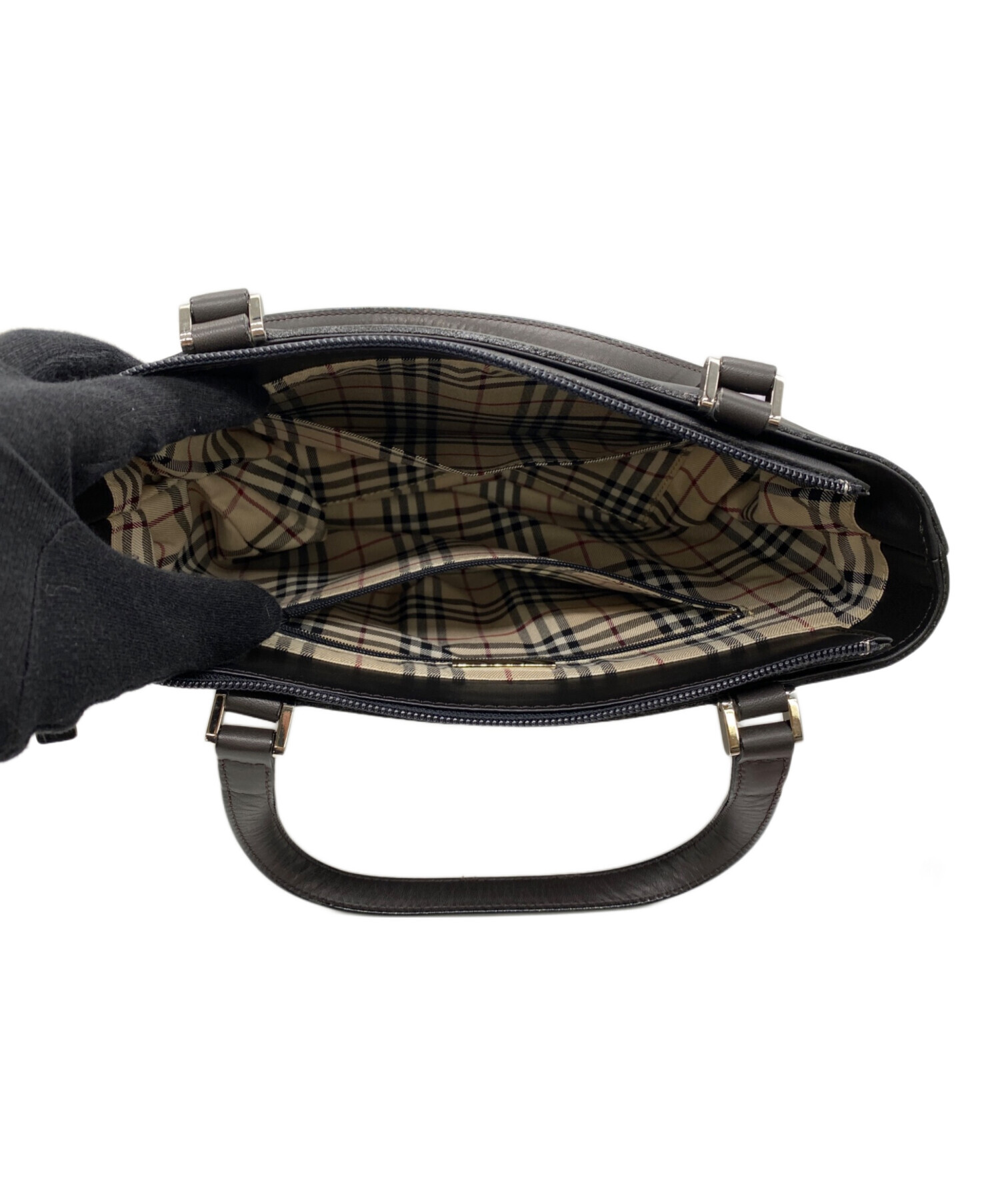 中古・古着通販】BURBERRY (バーバリー) ハンドバッグ ブラック