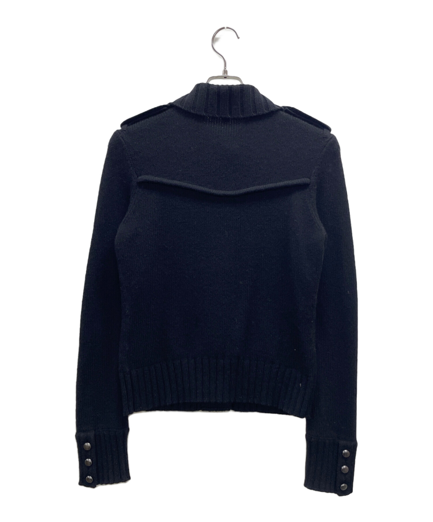 美品　BURBERRY　カーディガン　レディースSサイズ　ブラック 中古・古着通販】BURBERRY (バーバリー) 厚手カーディガン ブラック