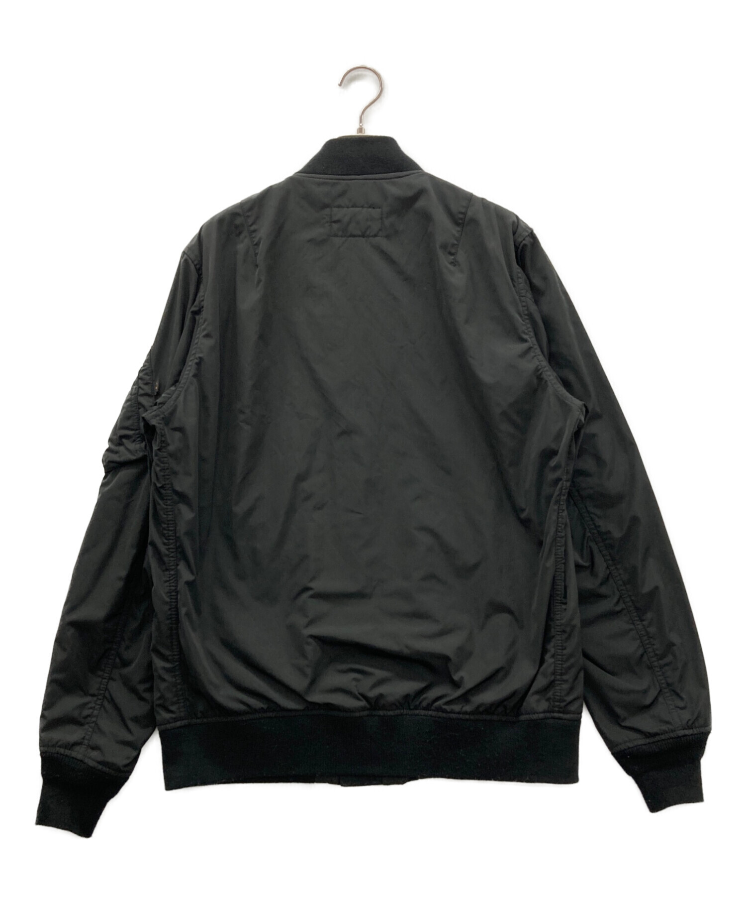 値下げ【5L】アルファ ALPHA MA-1 フライトジャケット 黒 中古美品 中古・古着通販】ALPHA (アルファ) MA-1ジャケット ブラック サイズ:XL