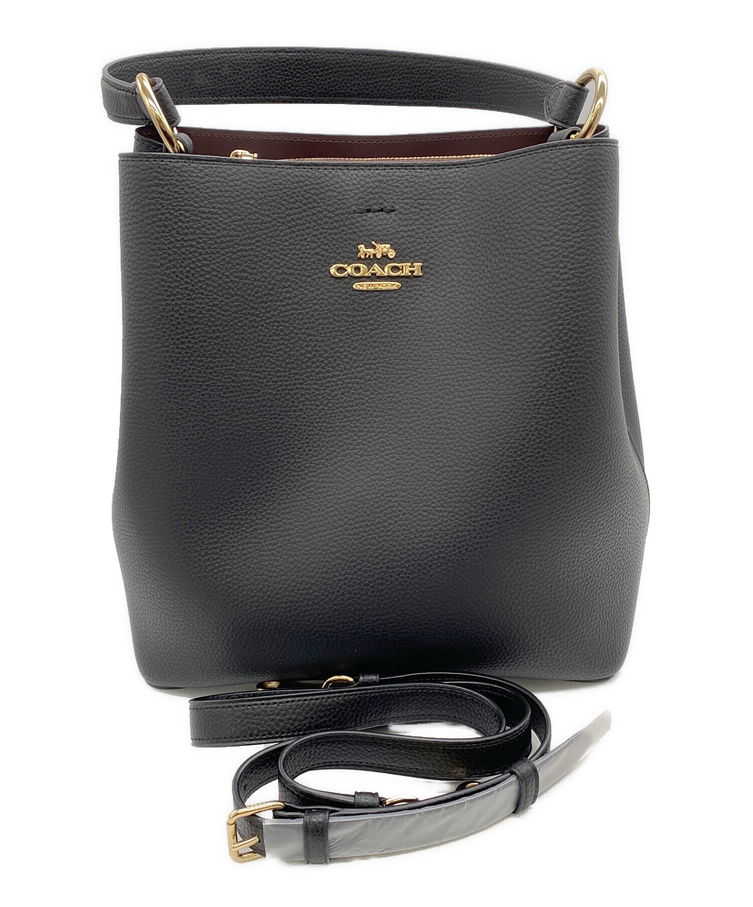 美品 COACH ショルダーバッグ 2way ブラック 中古・古着通販】COACH (コーチ) 2WAYショルダーバッグ ブラック