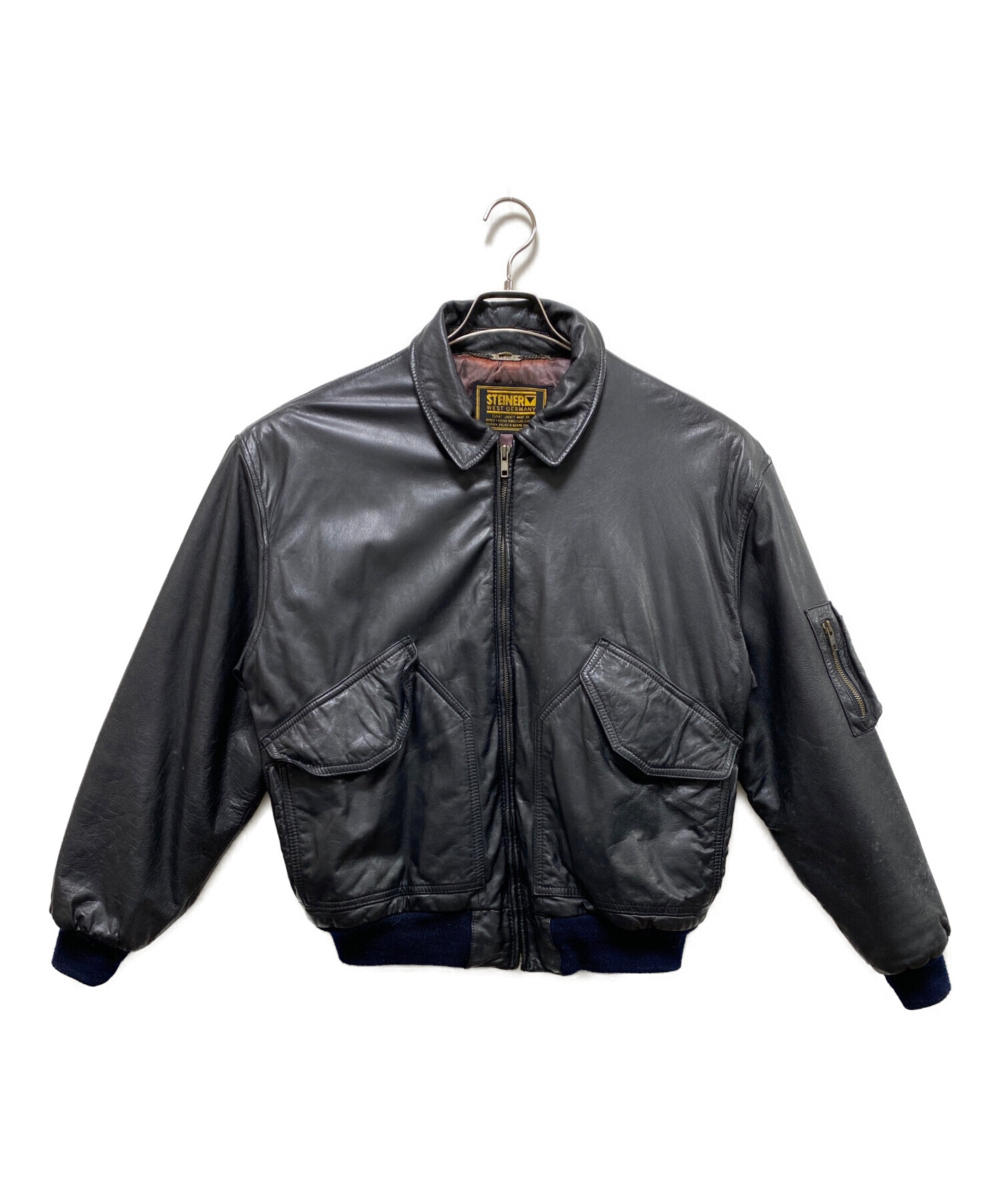 中古・古着通販】STEINER (シュタイナー) レザージャケット ブラック