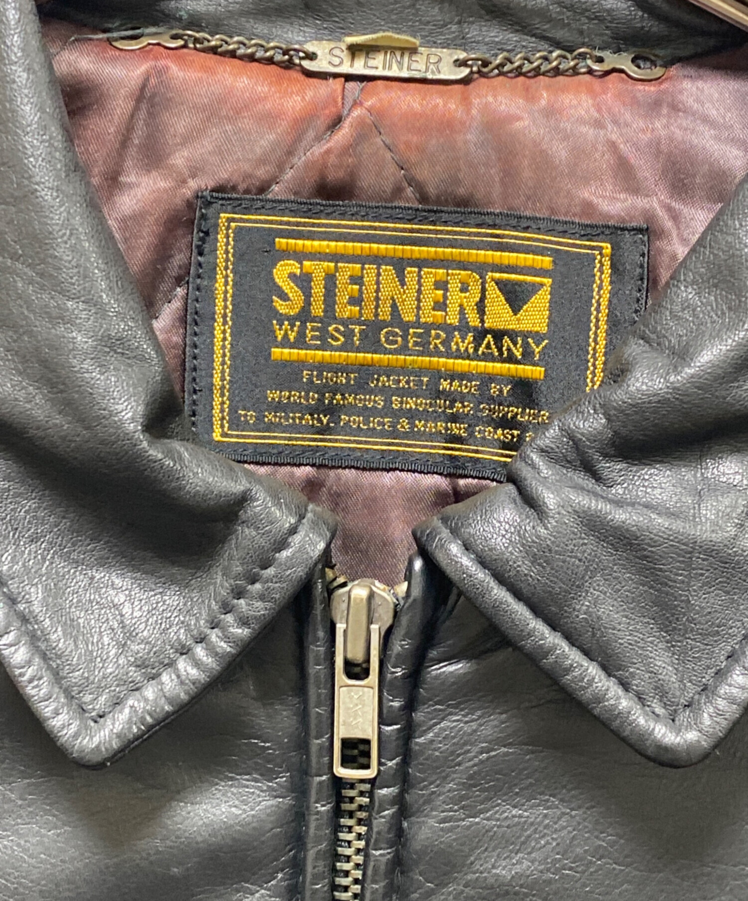 中古・古着通販】STEINER (シュタイナー) レザージャケット ブラック