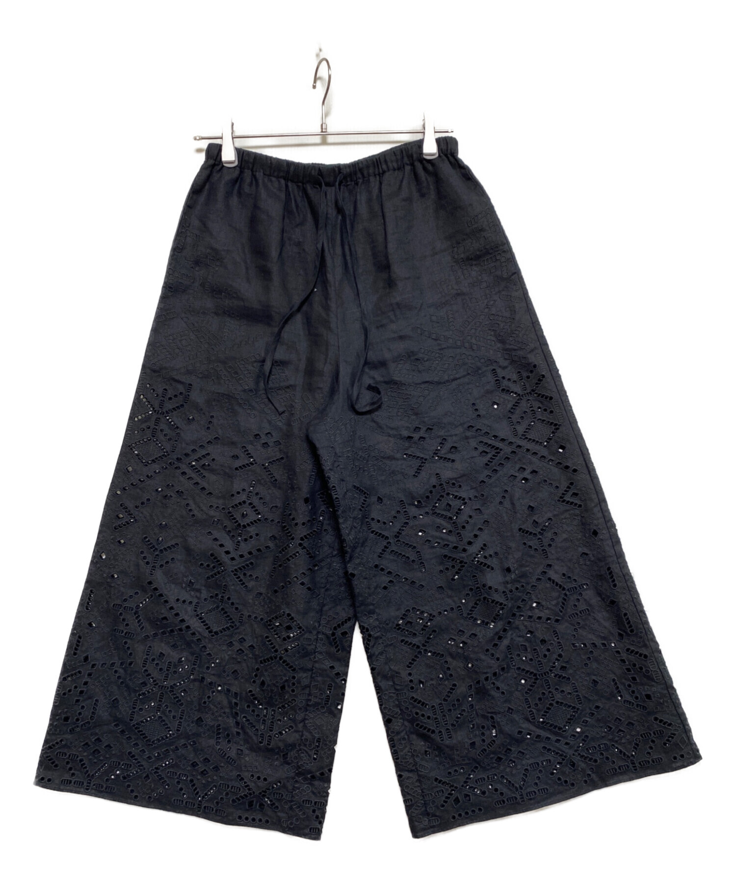 未使用品【theory】ウエストベルト付き ワイドパンツ 中古・古着通販】theory (セオリー) ワイドパンツ ブラック サイズ:S