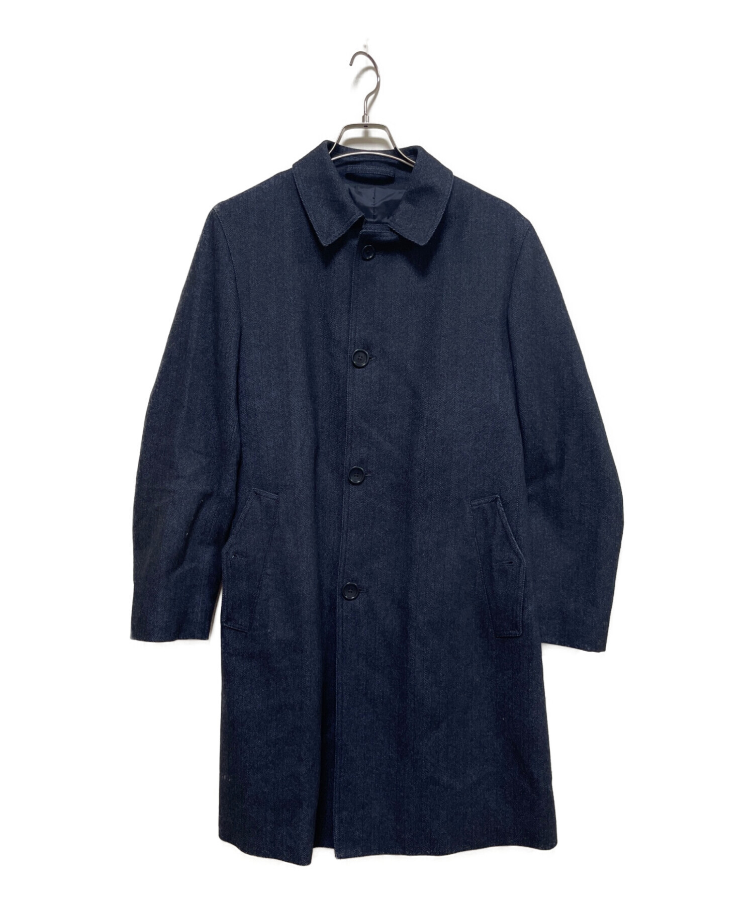 国内正規品　HERNO ヘルノ　ステンカラーコート ネイビー 50 中古・古着通販】HERNO (ヘルノ) ステンカラーコート ネイビー サイズ