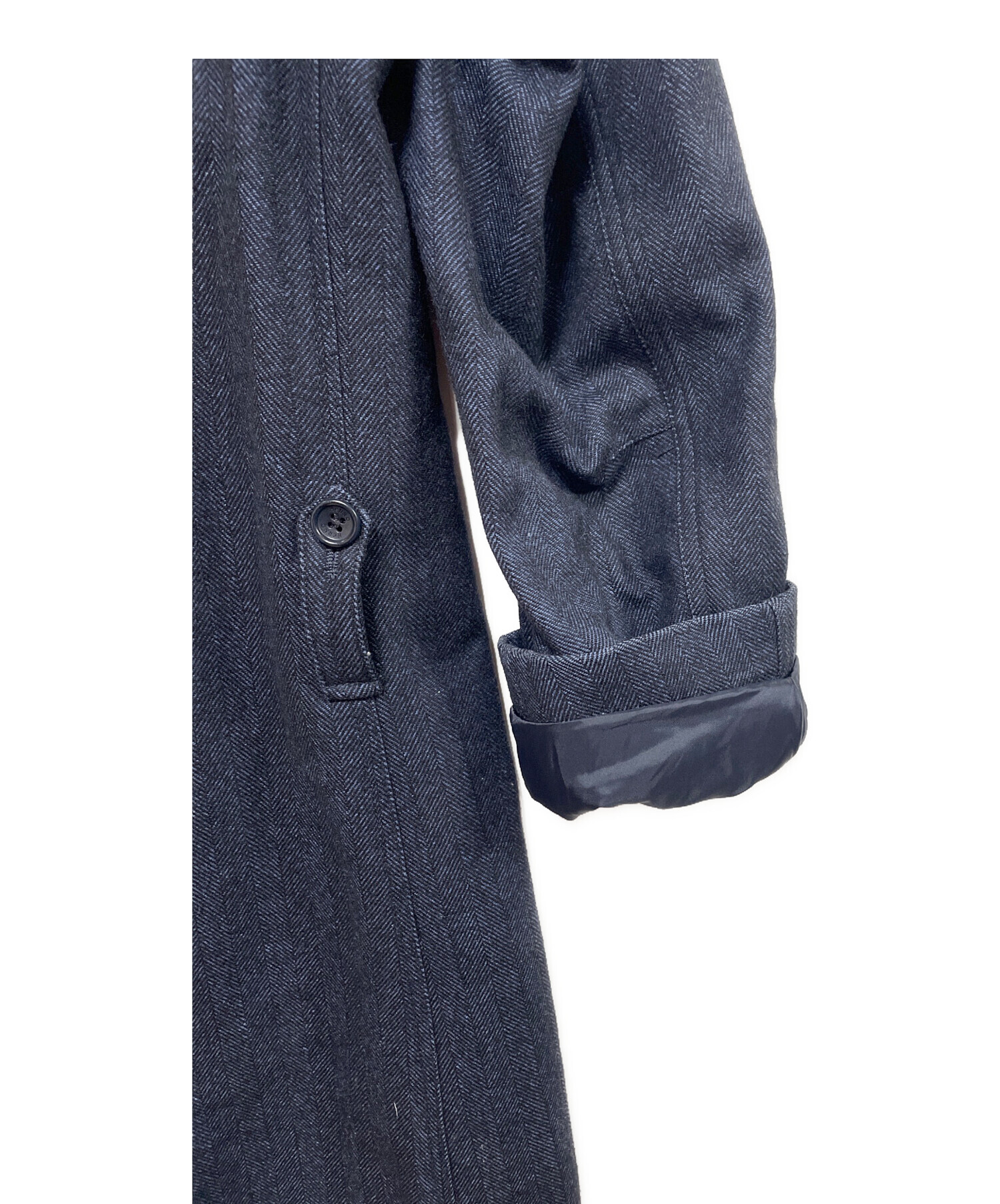【出品年内まで】Herno ウールコート（ネイビー） 中古・古着通販】HERNO (ヘルノ) ステンカラーコート ネイビー サイズ