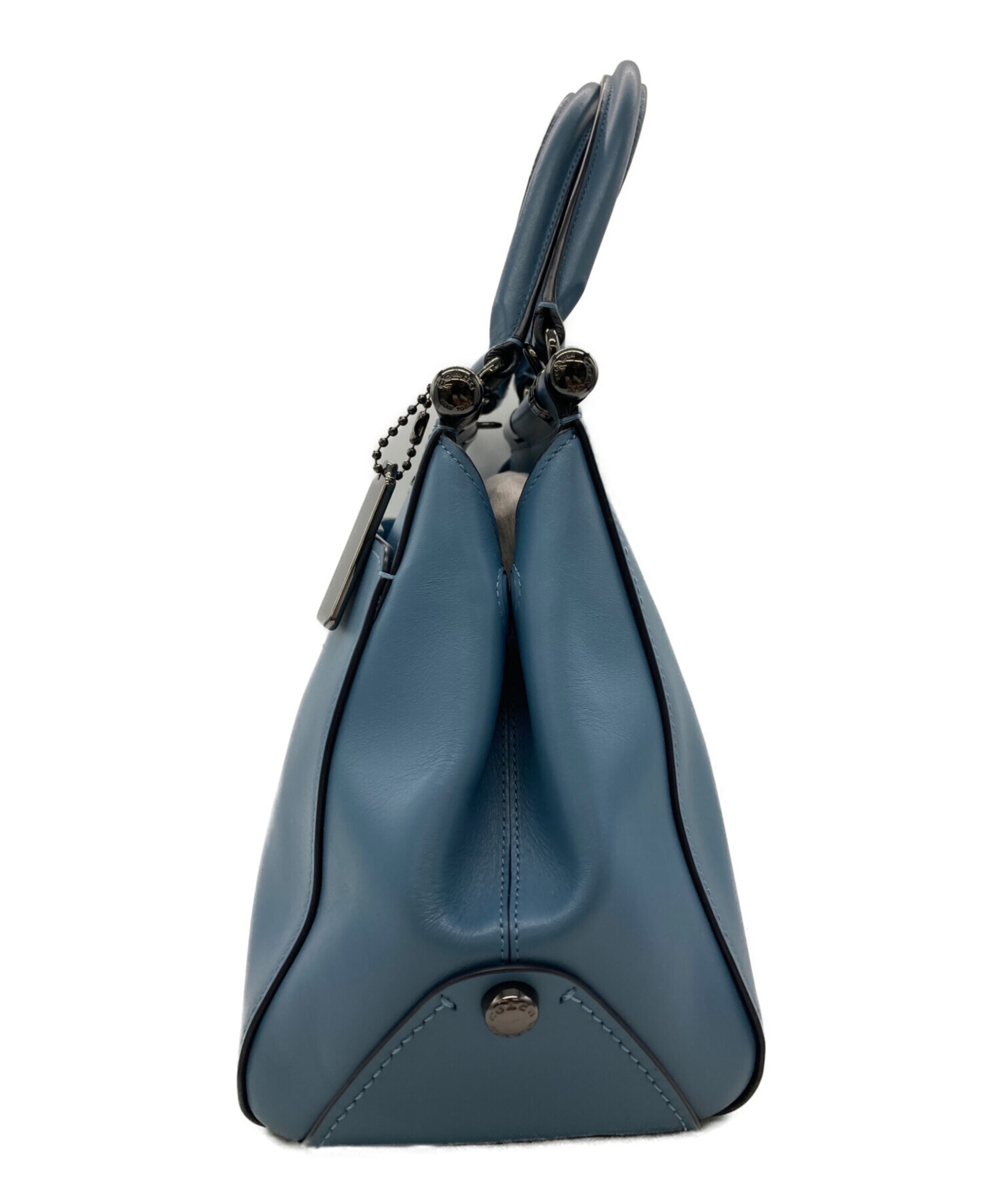COACH 2way ハンドバッグ 中古・古着通販】COACH (コーチ) 2WAYバッグ スカイブルー｜ブランド