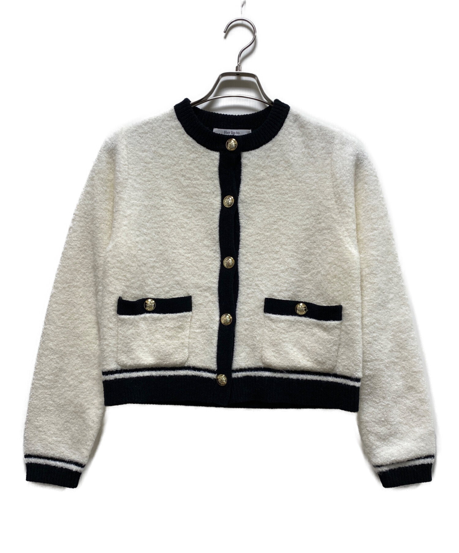 中古・古着通販】HER LIP TO (ハーリップトゥ) Boucle Bicolor Knit