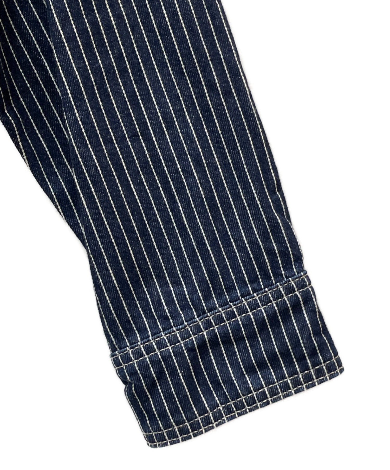 GAP ストライプ デニム カバーオール 中古・古着通販】GAP (ギャップ) デニムカバーオール ブルー サイズ:S