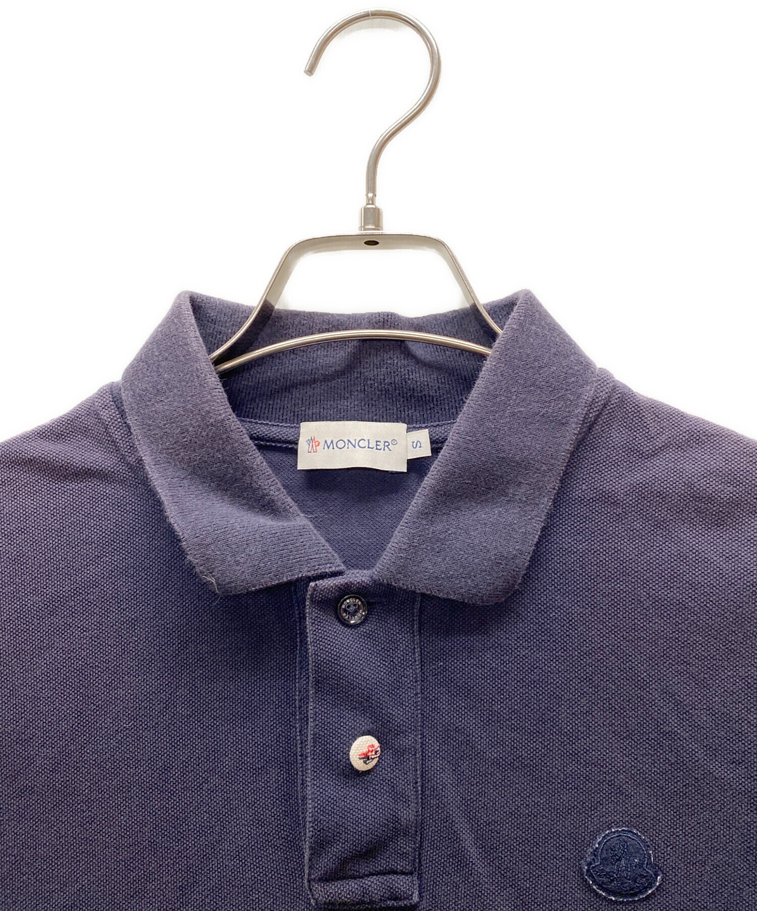 中古・古着通販】MONCLER (モンクレール) ポロシャツ ネイビー サイズ