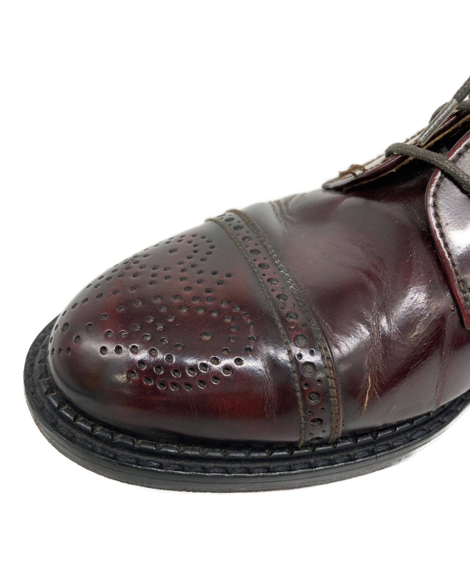 値下げ　YANKO ストレートチップ サイズ8.5 中古・古着通販】YANKO (ヤンコ) ウィングチップシューズ ボルドー