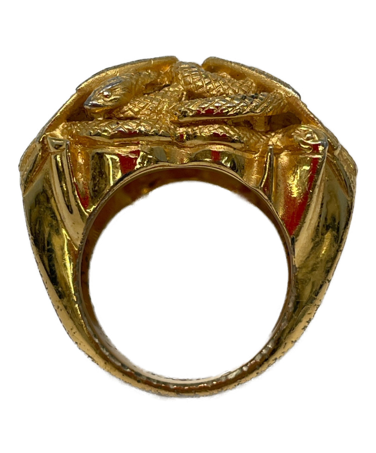 Versace ヴェルサーチェ リング 13号 中古・古着通販】VERSACE (ヴェルサーチェ) メデューサリング ゴールド