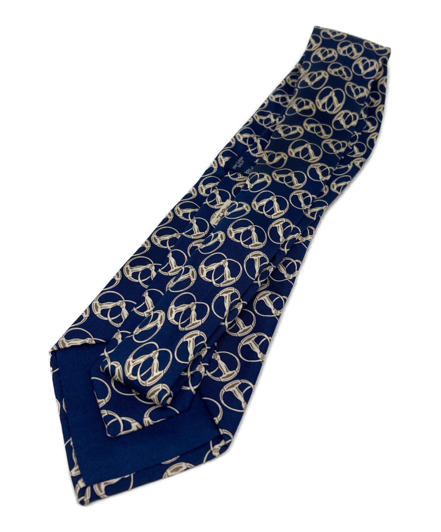 HERMES エルメス ネクタイ  紺 【古着】【中古】【送料無料】 中古・古着通販】HERMES (エルメス) ネクタイ ネイビー サイズ:記載