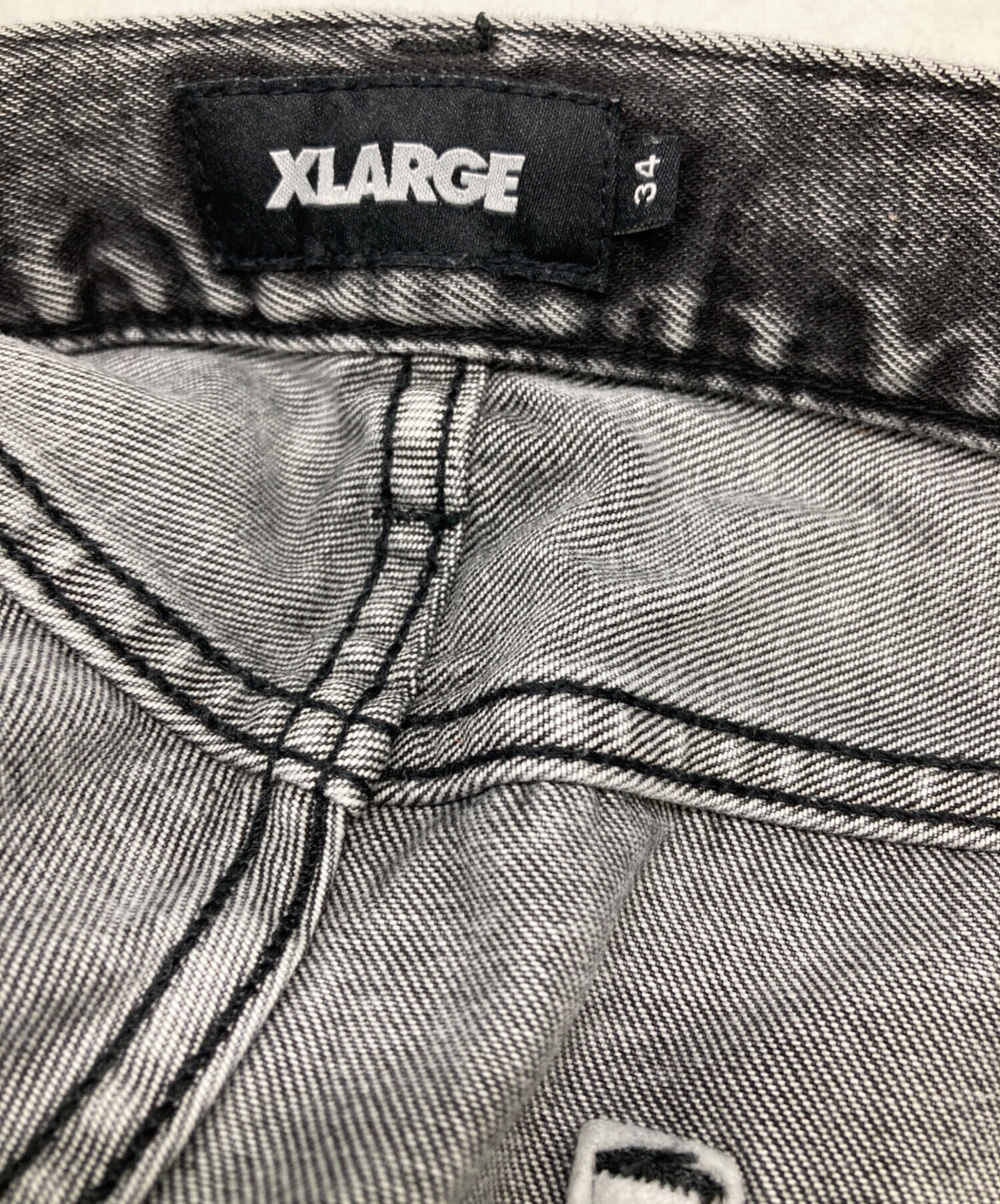 中古・古着通販】X-LARGE (エクストララージ) デニムパンツ ブラック