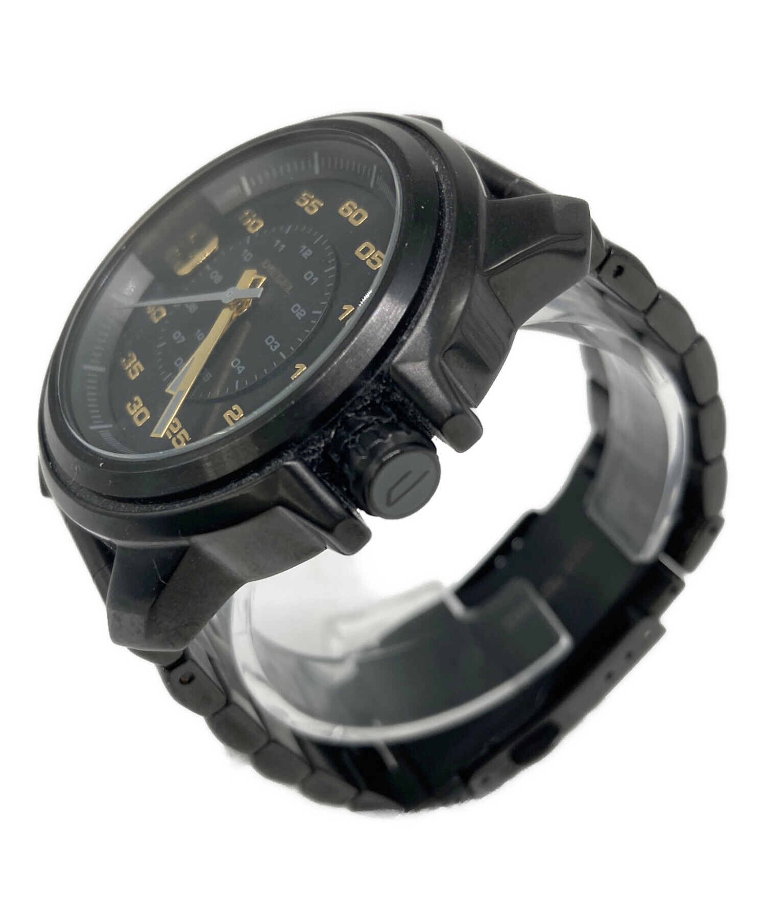 中古・古着通販】DIESEL (ディーゼル) 腕時計 ブラック×ゴールド
