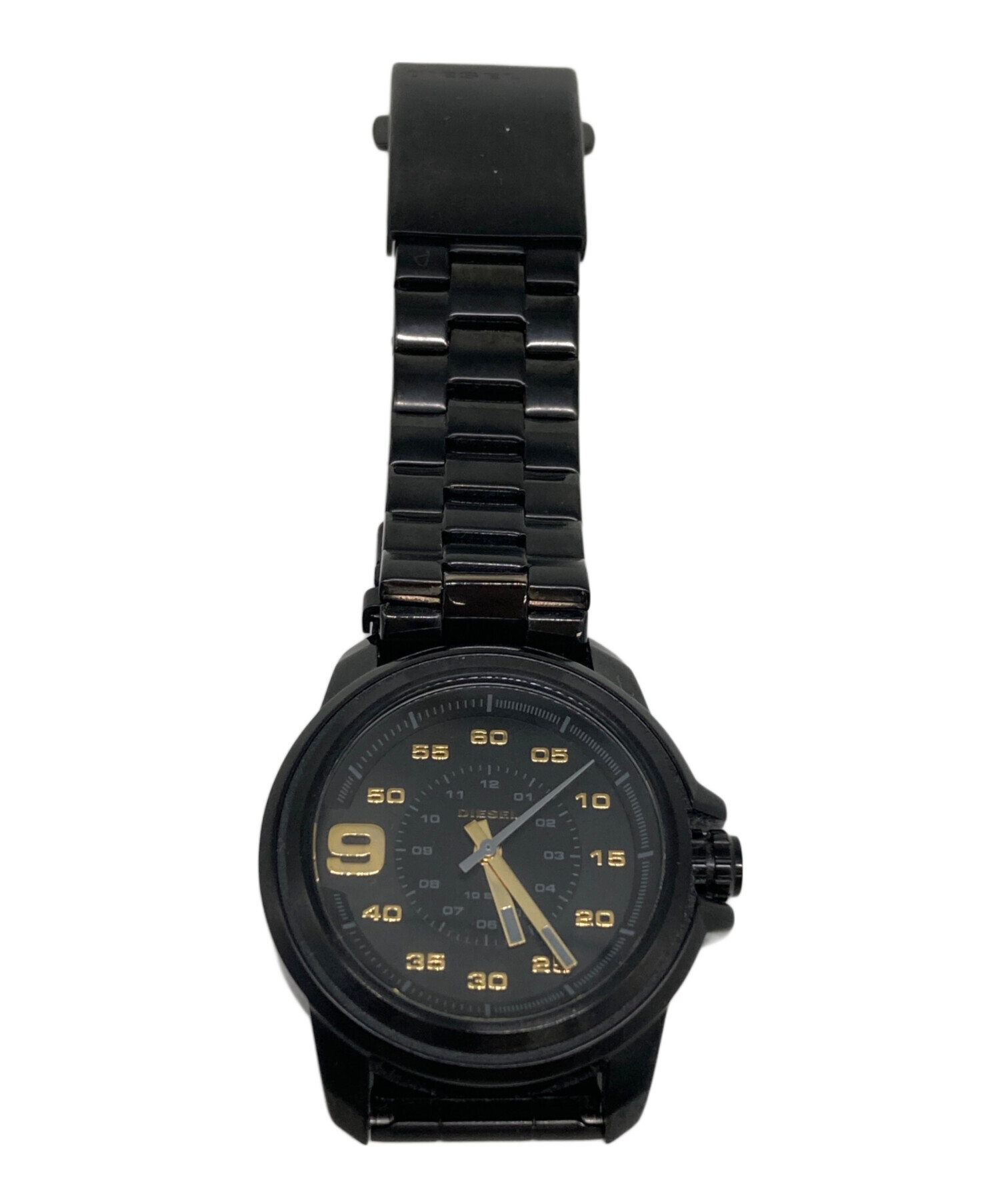 中古・古着通販】DIESEL (ディーゼル) 腕時計 ブラック×ゴールド