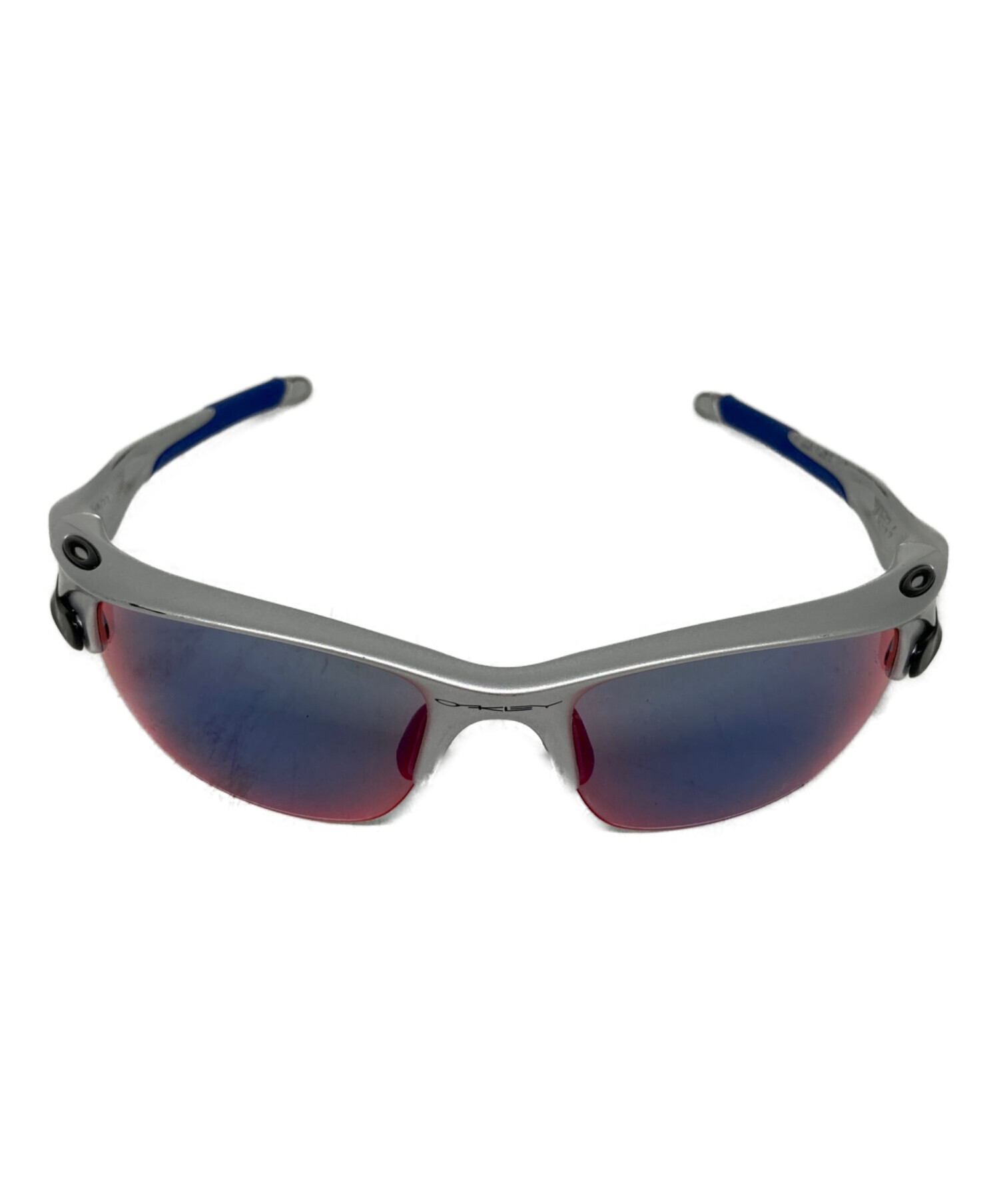 【中古】Oakley スポーツサングラス グレー 形状良好 中古・古着通販】OAKLEY (オークリー) FAST JACKET グレー サイズ:71