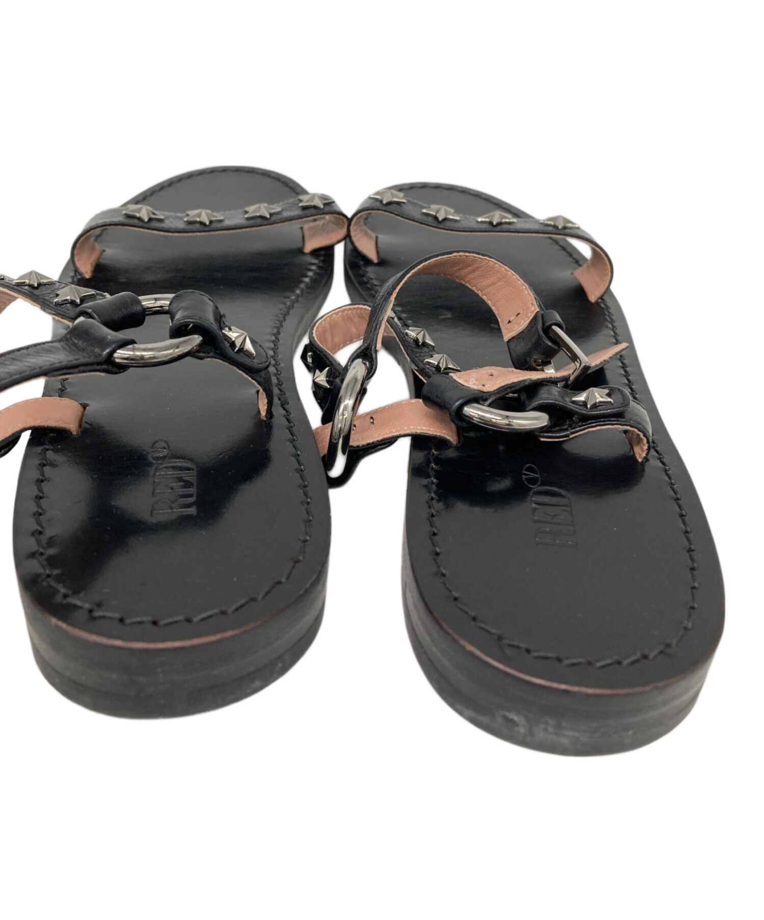 レッドヴァレンティノ　ダークブラウン ストラップミュール 37サイズ 中古・古着通販】RED VALENTINO (レッドヴァレンティノ) サンダル