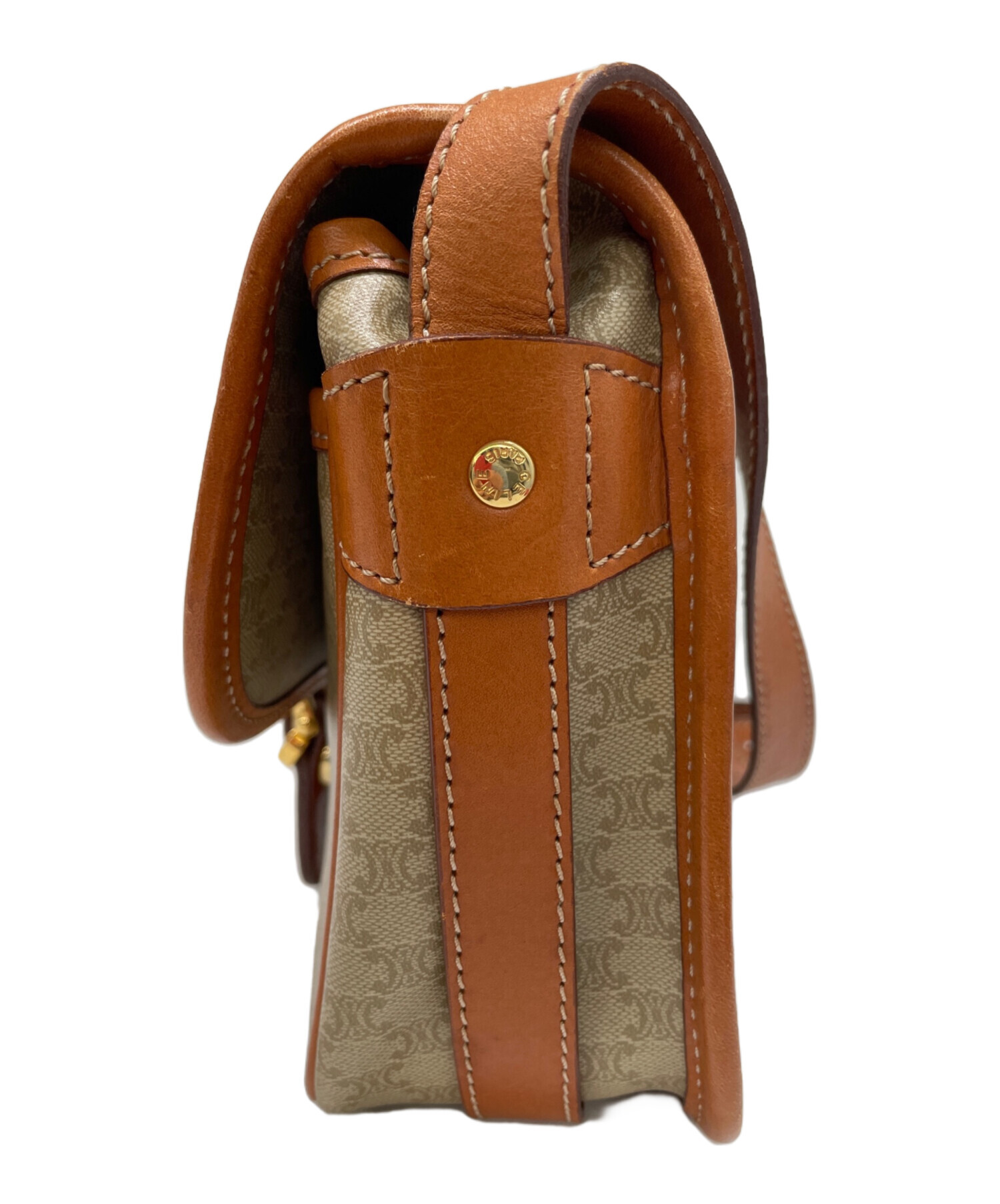 趣*様 【訳あり】CELINE セリーヌ ショルダーバッグ マカダム w5 中古・古着通販】CELINE (セリーヌ) ショルダーバッグ ベージュ