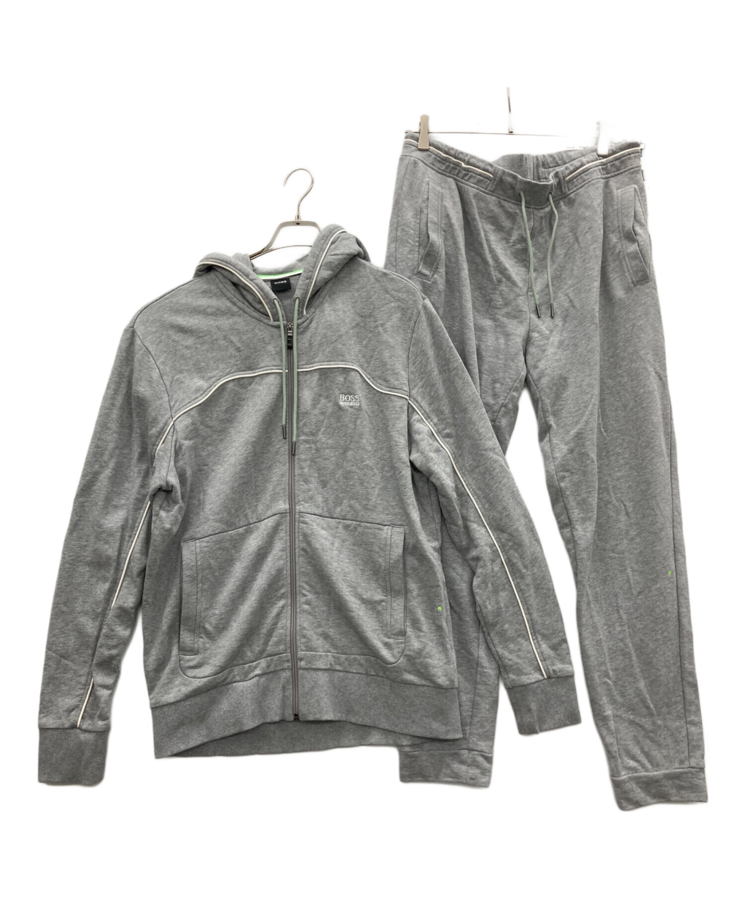 BOSS スリムフィット グレー ジャージジャケット パンツ セットアップ ボス 中古・古着通販】HUGO BOSS (ヒューゴ ボス) セットアップジャージ