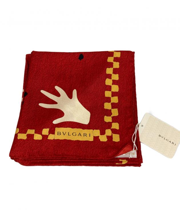 「かとちゃ」BVLGARIブルガリのスカーフ新品未使用品 中古・古着通販】BVLGARI (ブルガリ) スカーフ レッド｜ブランド・古着
