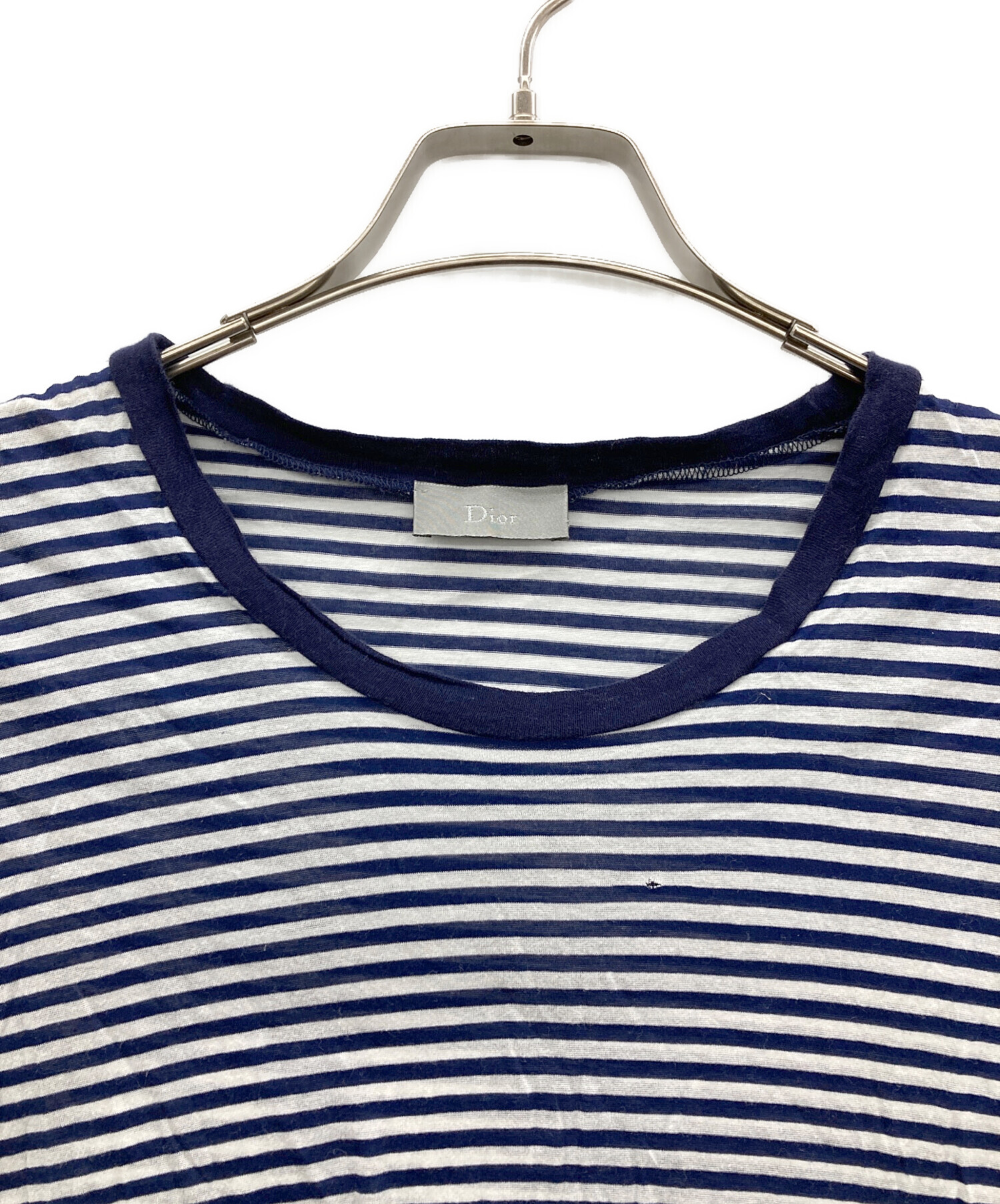 中古・古着通販】Dior (ディオール) ボーダーTシャツ ネイビー