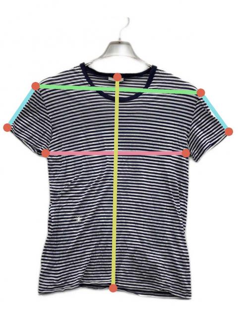 中古・古着通販】Dior (ディオール) ボーダーTシャツ ネイビー