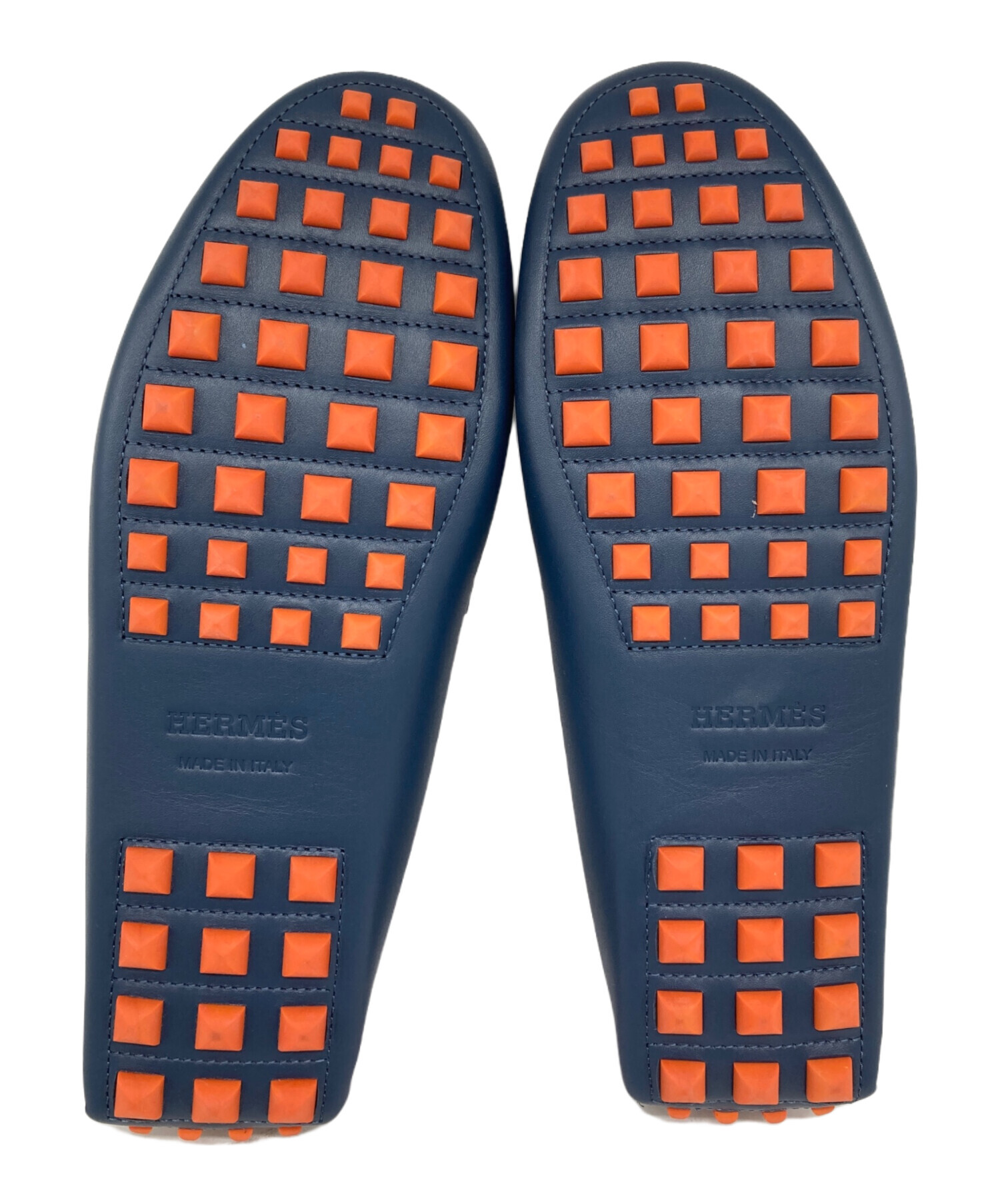 中古・古着通販】HERMES (エルメス) ドライビングシューズ ネイビー