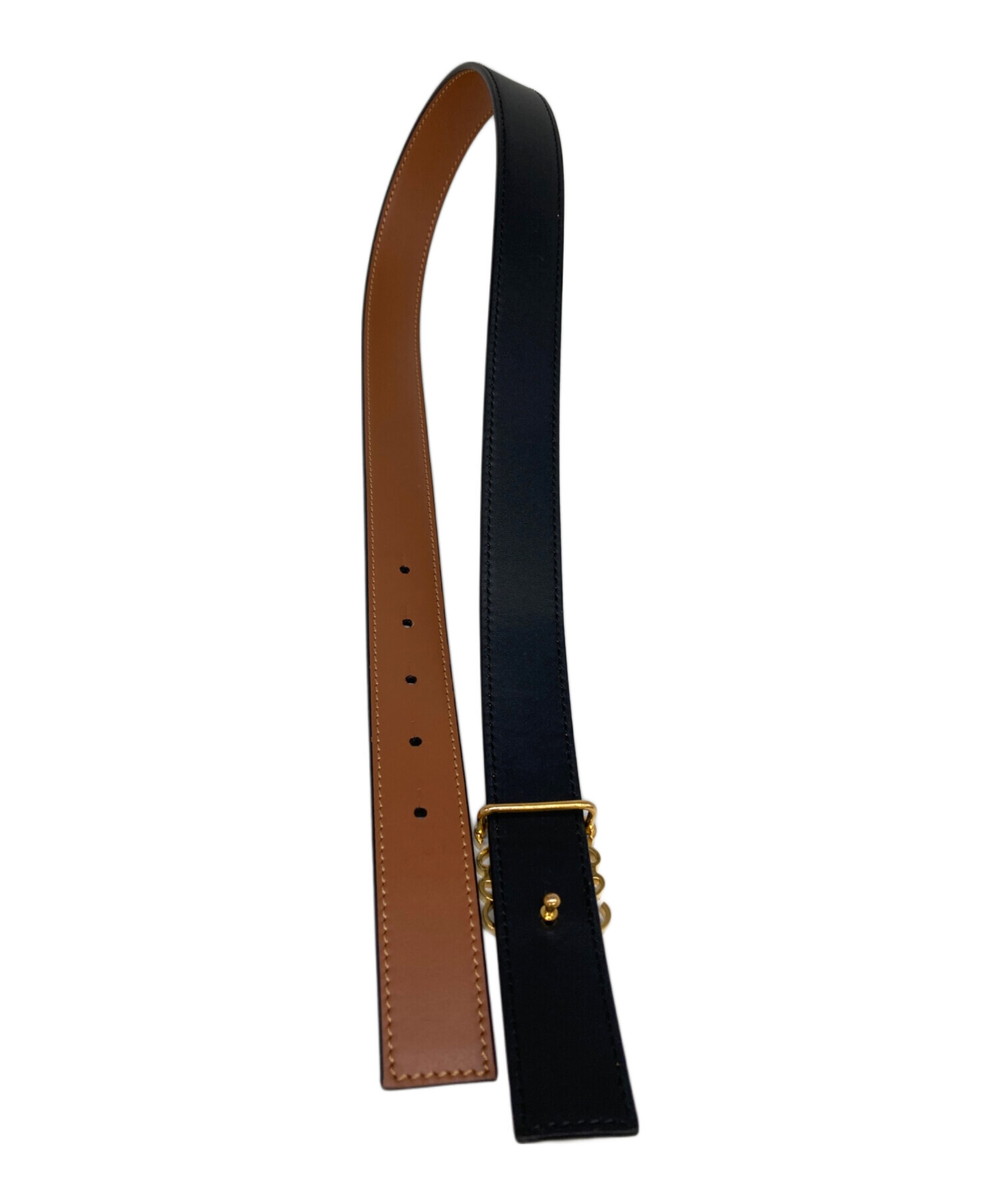 LOEWE レディースリバーシブルベルト70/28 中古・古着通販】LOEWE (ロエベ) リバーシブルベルト ブラウン