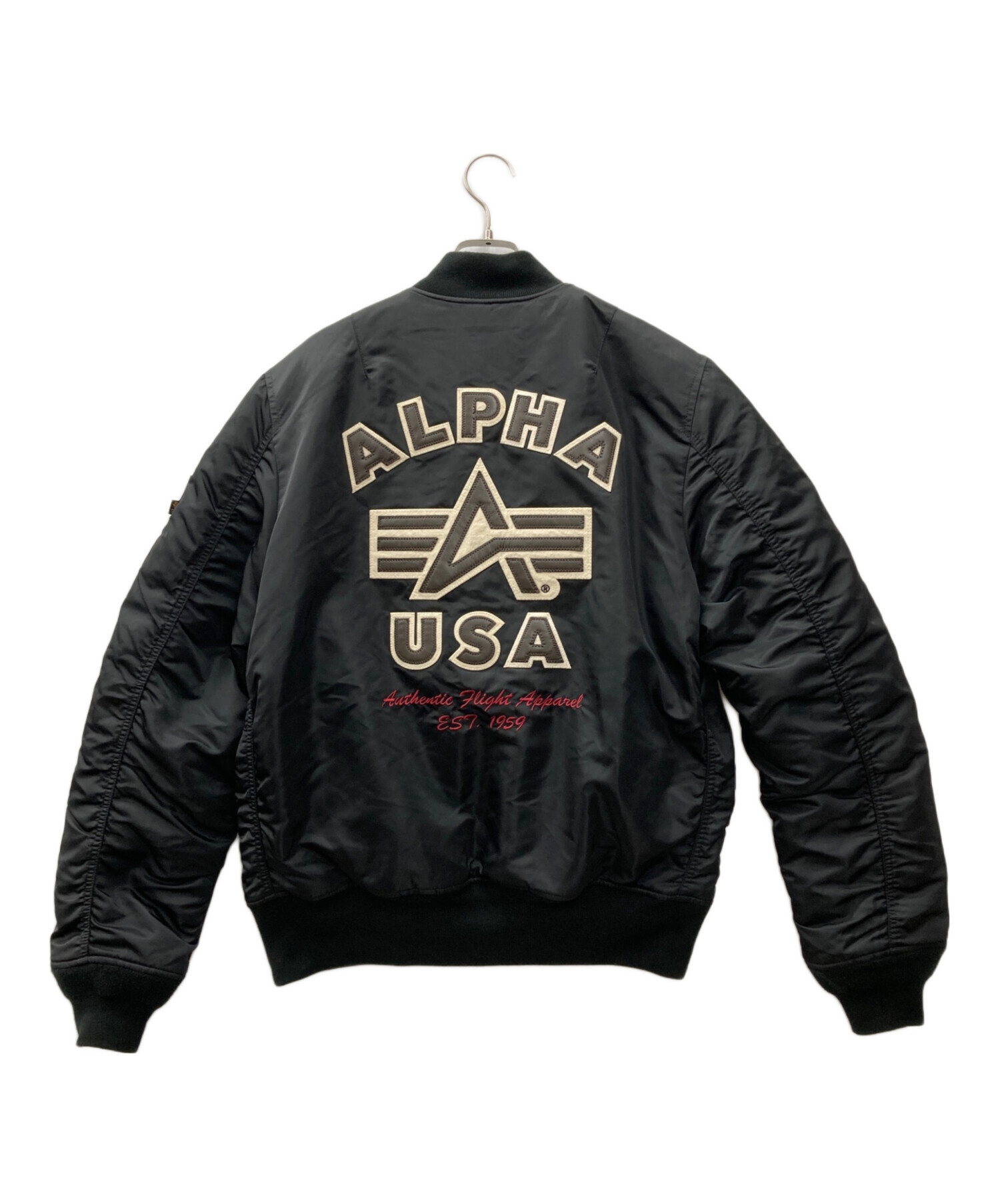 中古・古着通販】ALPHA (アルファ) MA-1ジャケット ブラック サイズ:XL