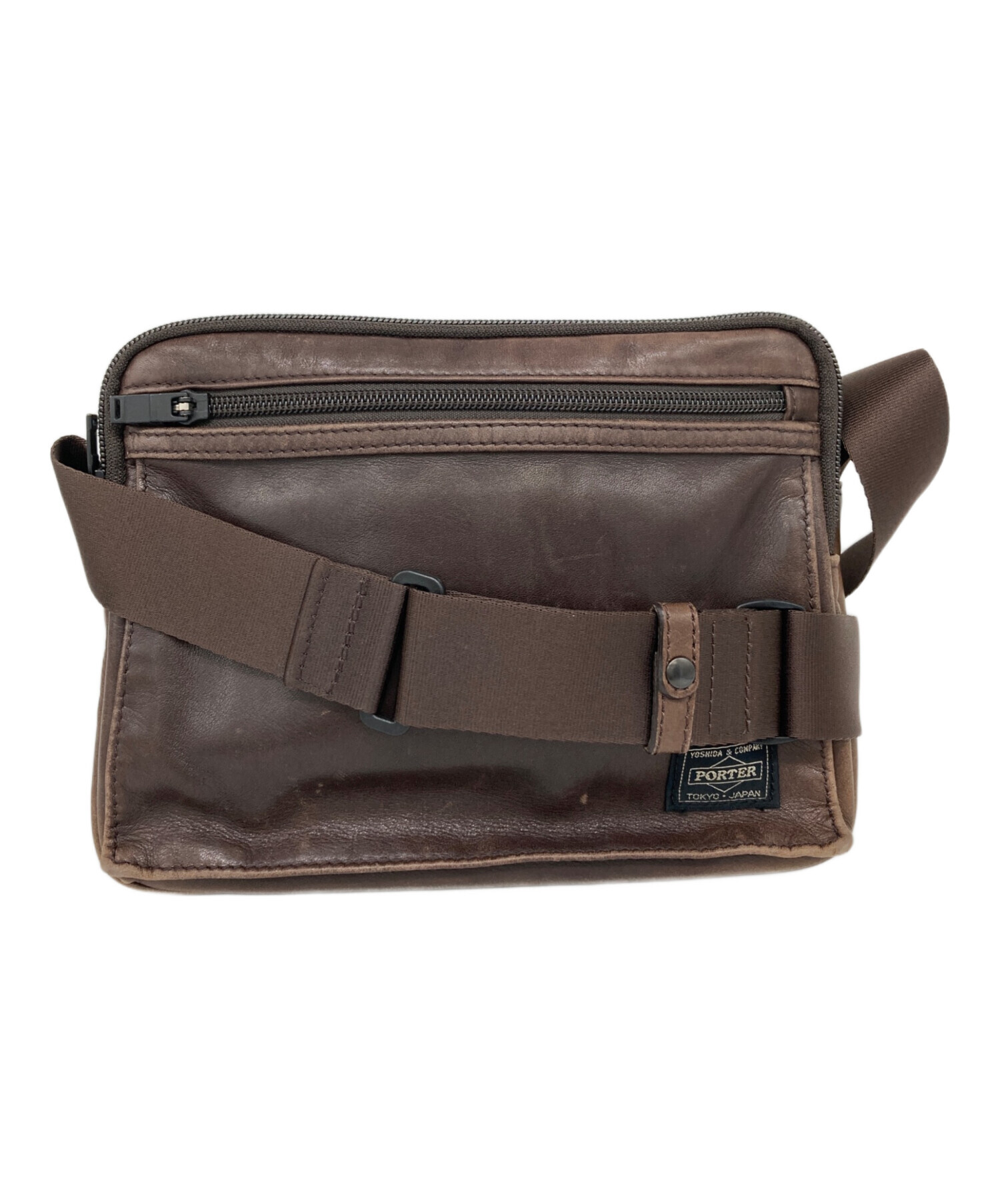 中古・古着通販】PORTER (ポーター) ショルダーバッグ ブラウン 