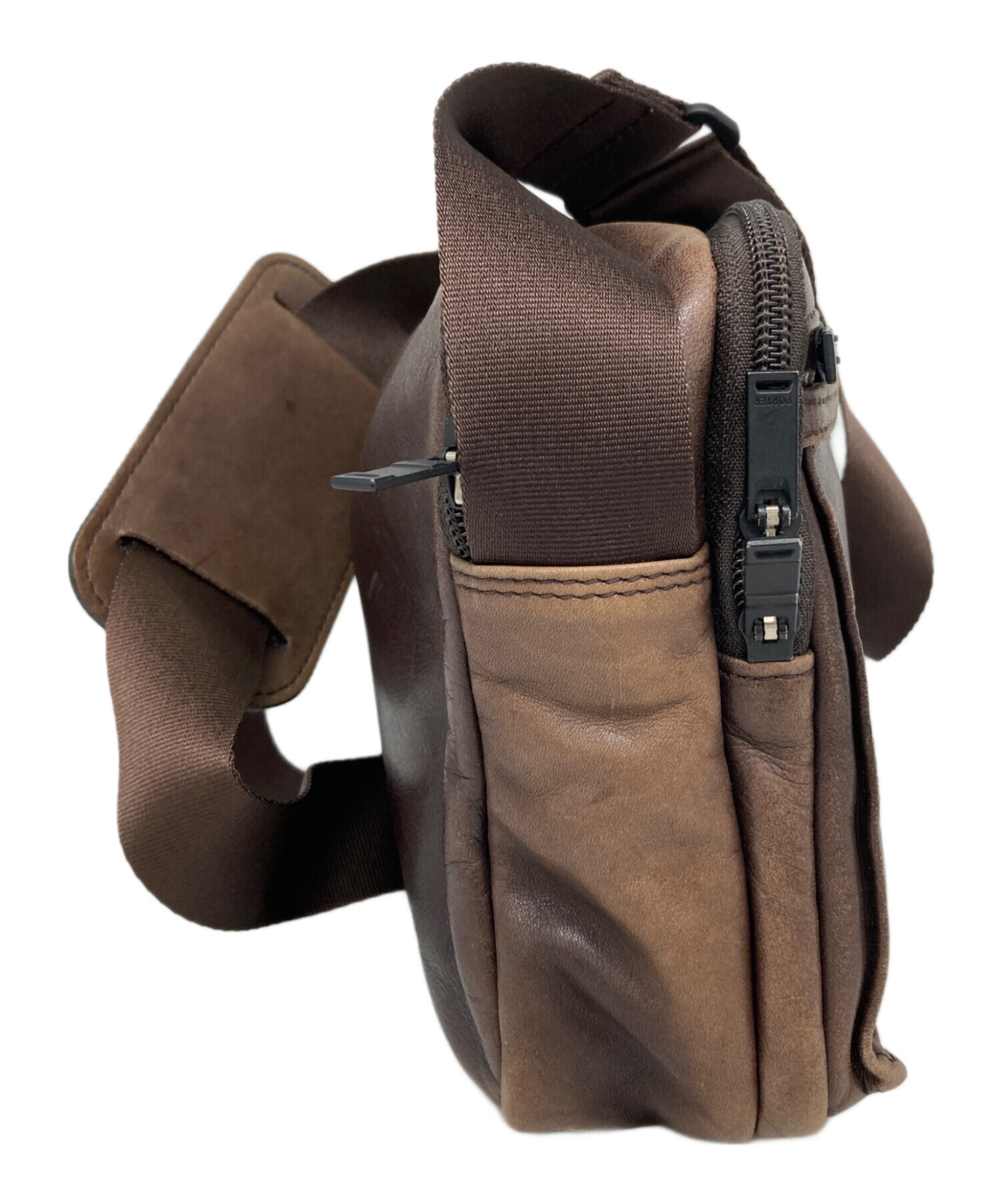 中古・古着通販】PORTER (ポーター) ショルダーバッグ ブラウン 